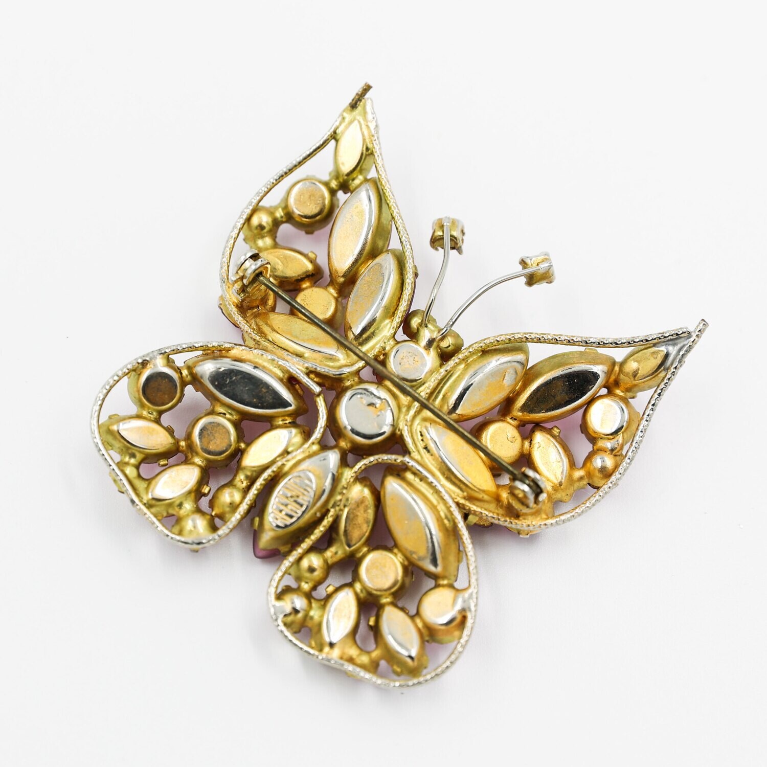 Regency Pink Butterfly Pin 1950s