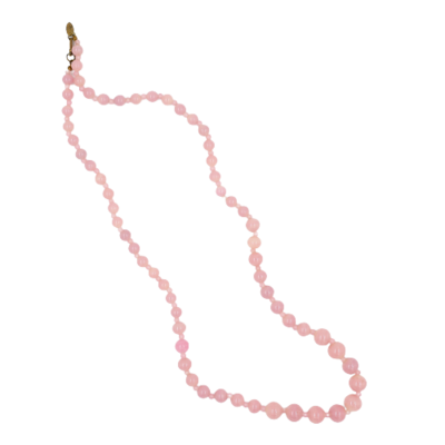 Miriam Haskell Pink Glass Necklace