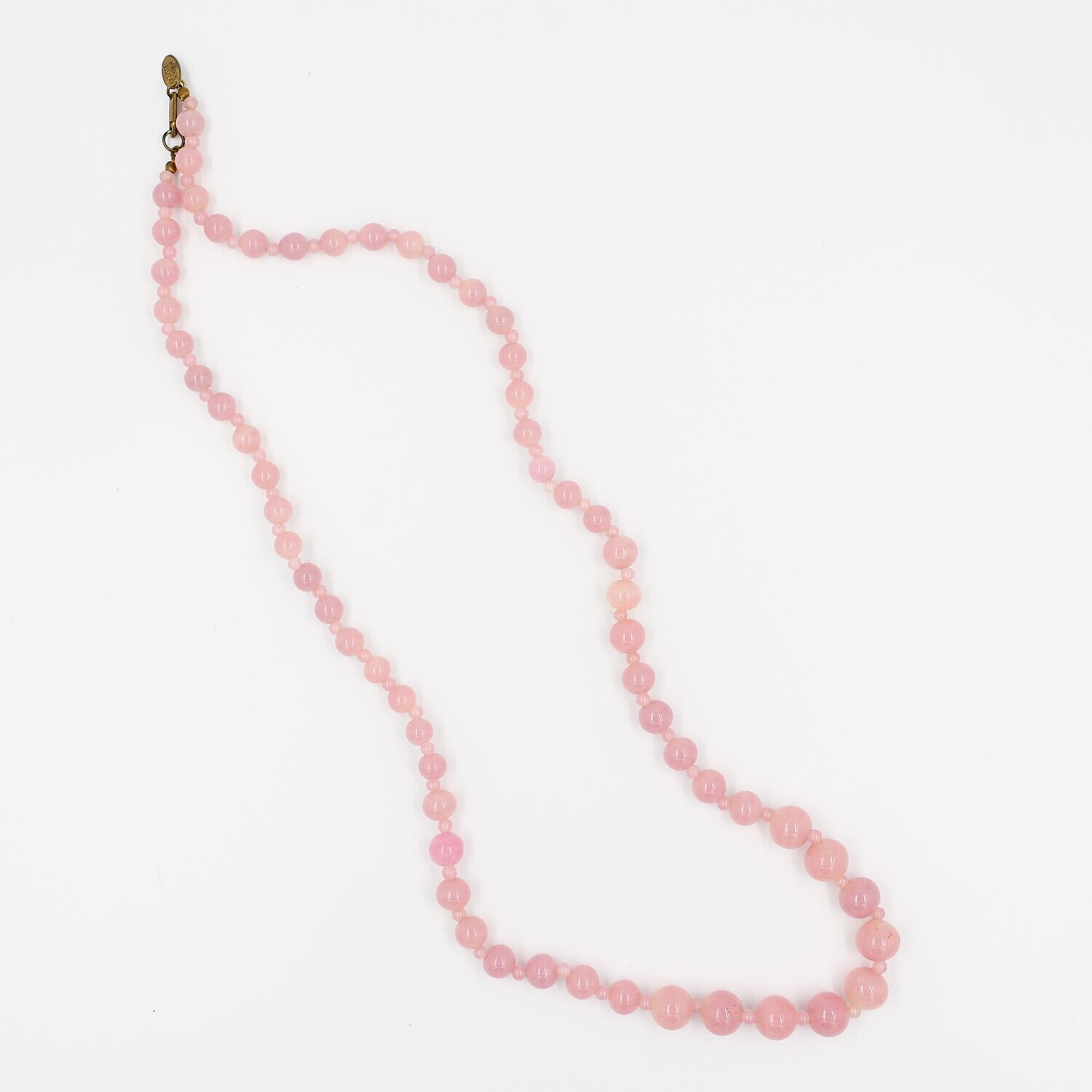 Miriam Haskell Pink Glass Necklace