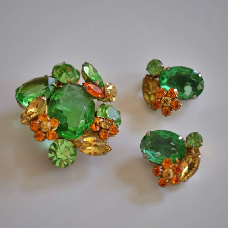 Regency Lime Glass Set 1960&#39;s