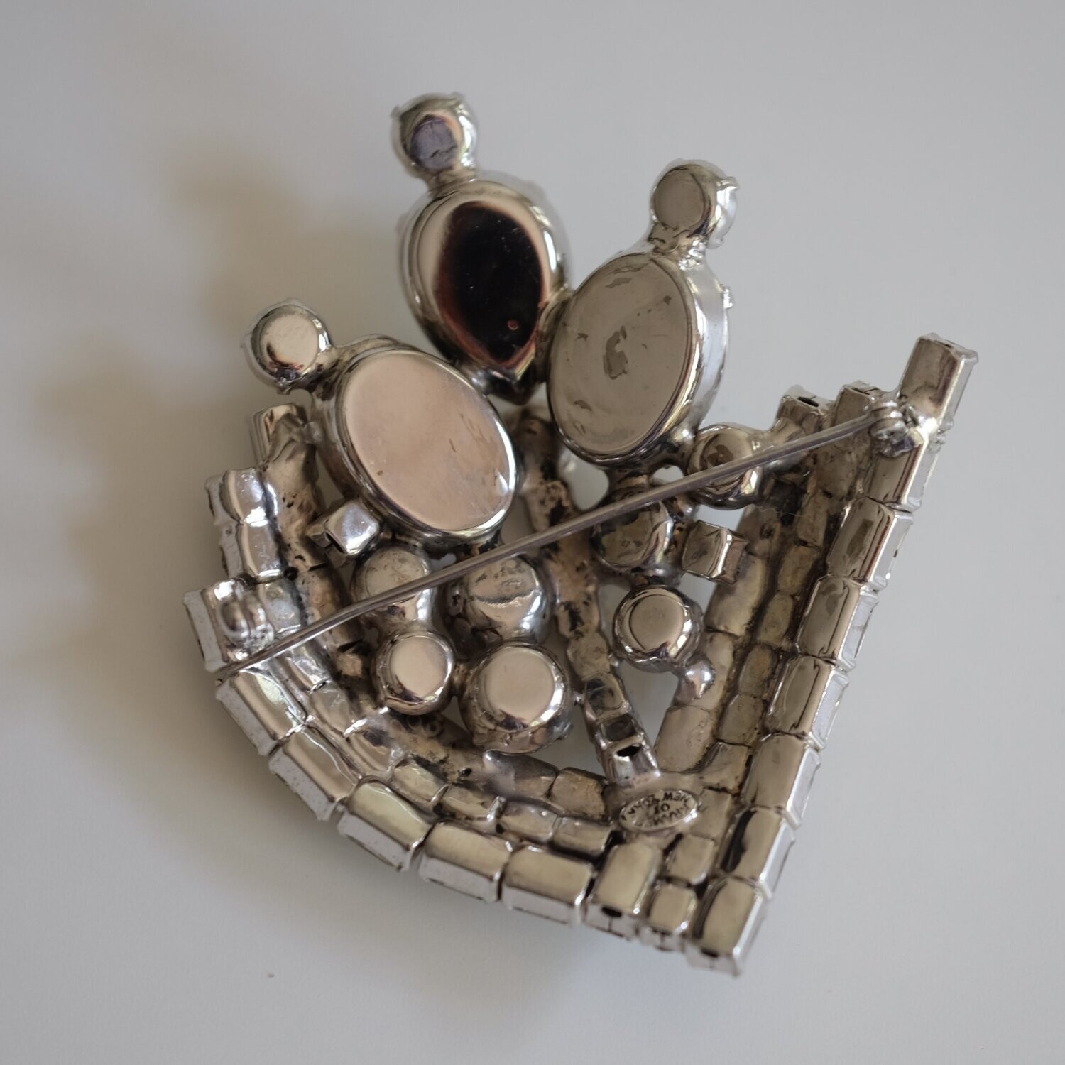Kramer of New York Clear Rhinestones Brooch 1950&#39;s