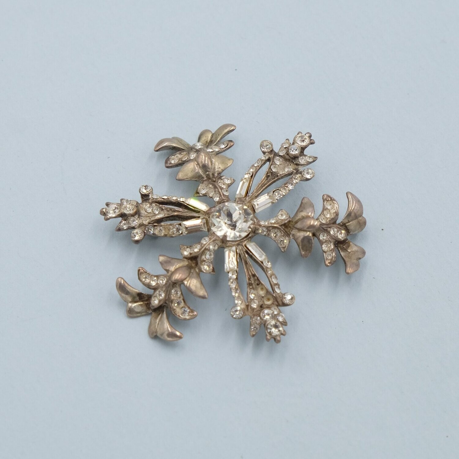 Eisenberg Sterling Snowflake Brooch 1940&#39;s