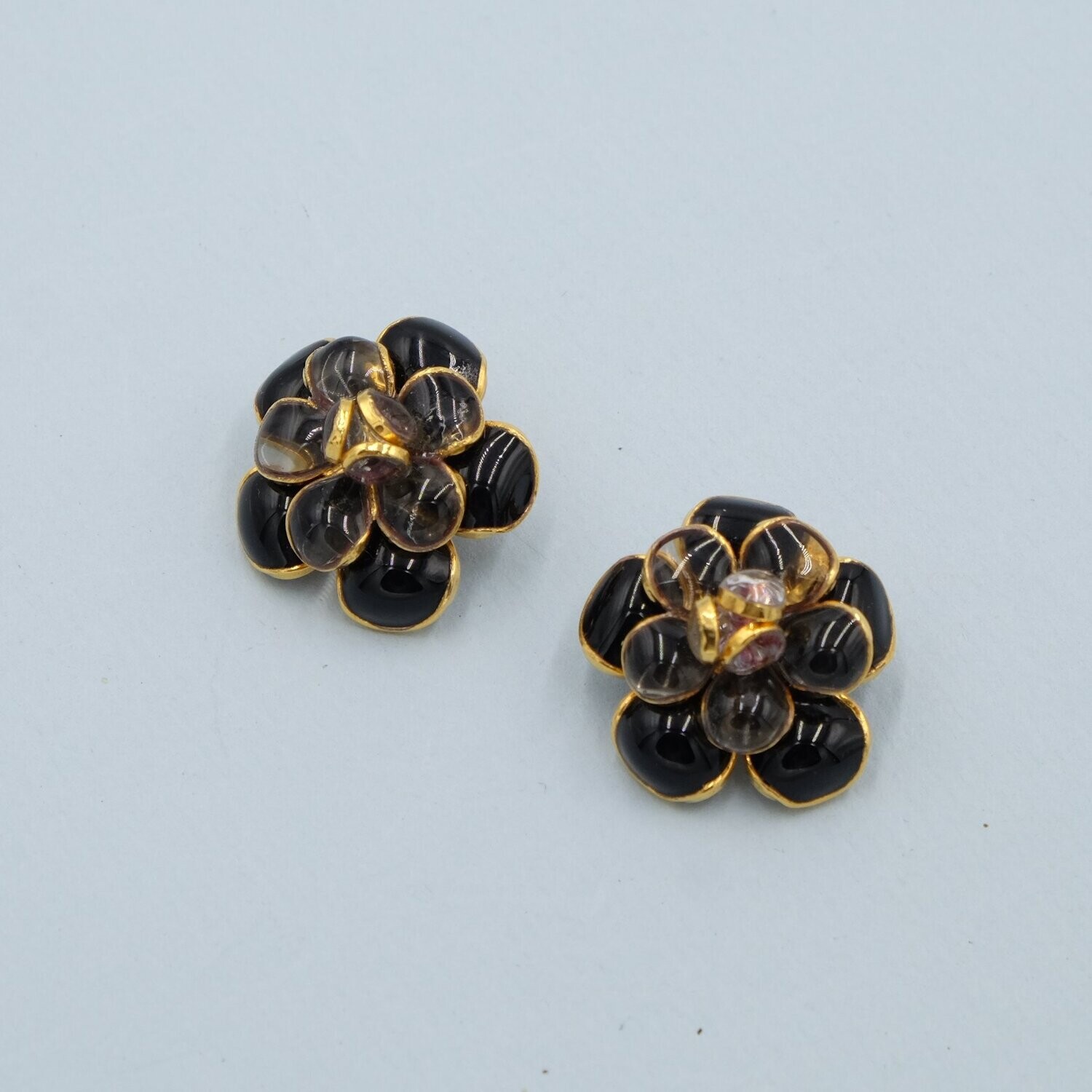 Gripoix Camelia Earrings 2000&#39;s