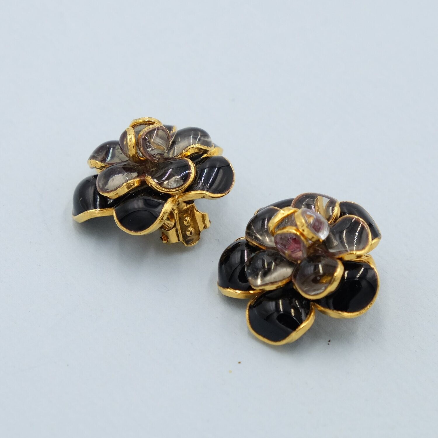 Gripoix Camelia Earrings 2000&#39;s