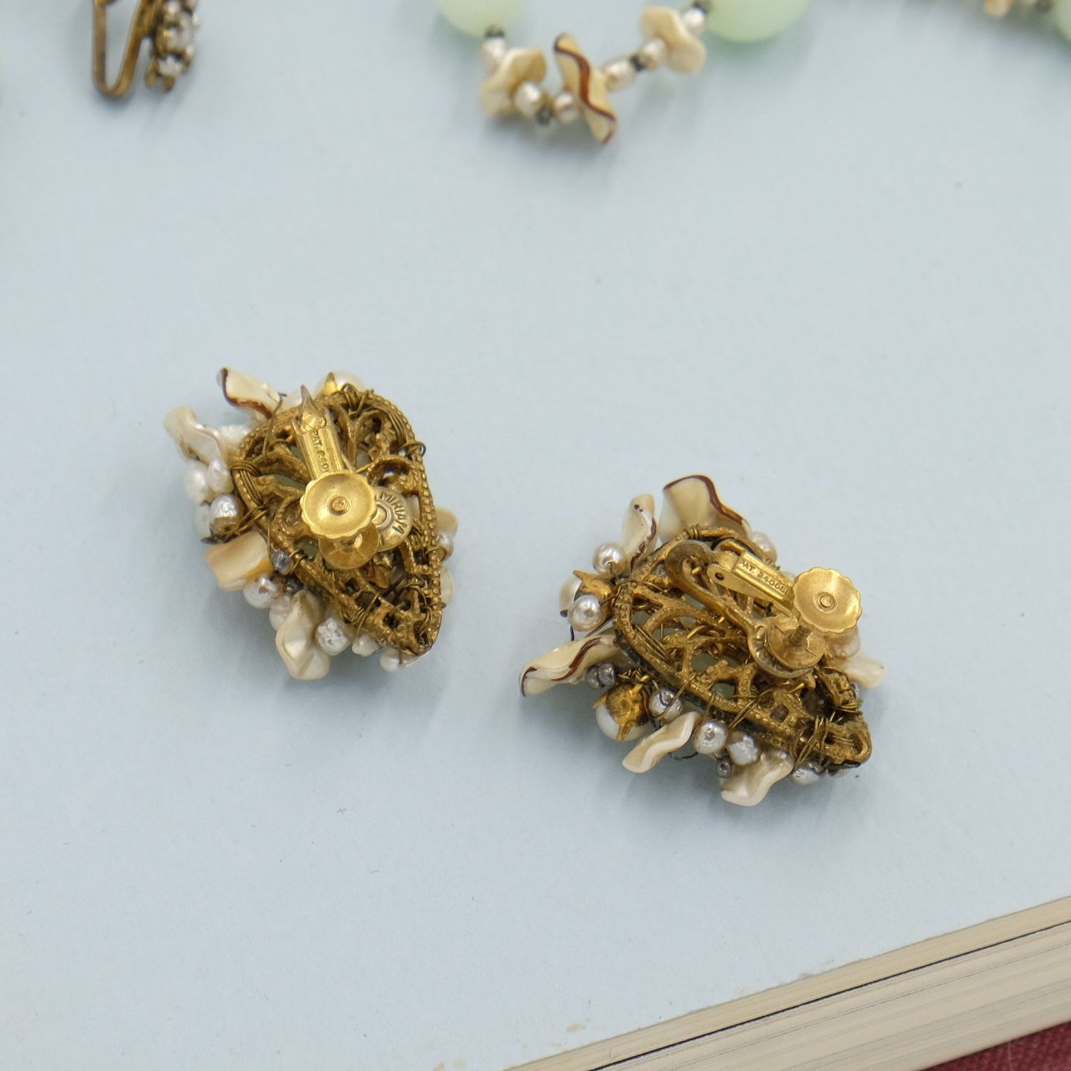 Miriam Haskell Necklace and Earrings Seaweed set 1960&#39;s