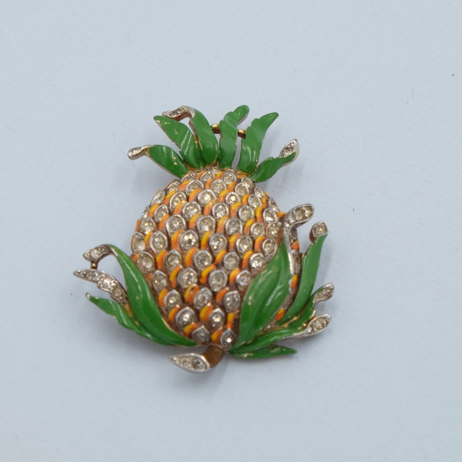 Trifari Collectible Pineapple Dress Clip 1940&#39;s