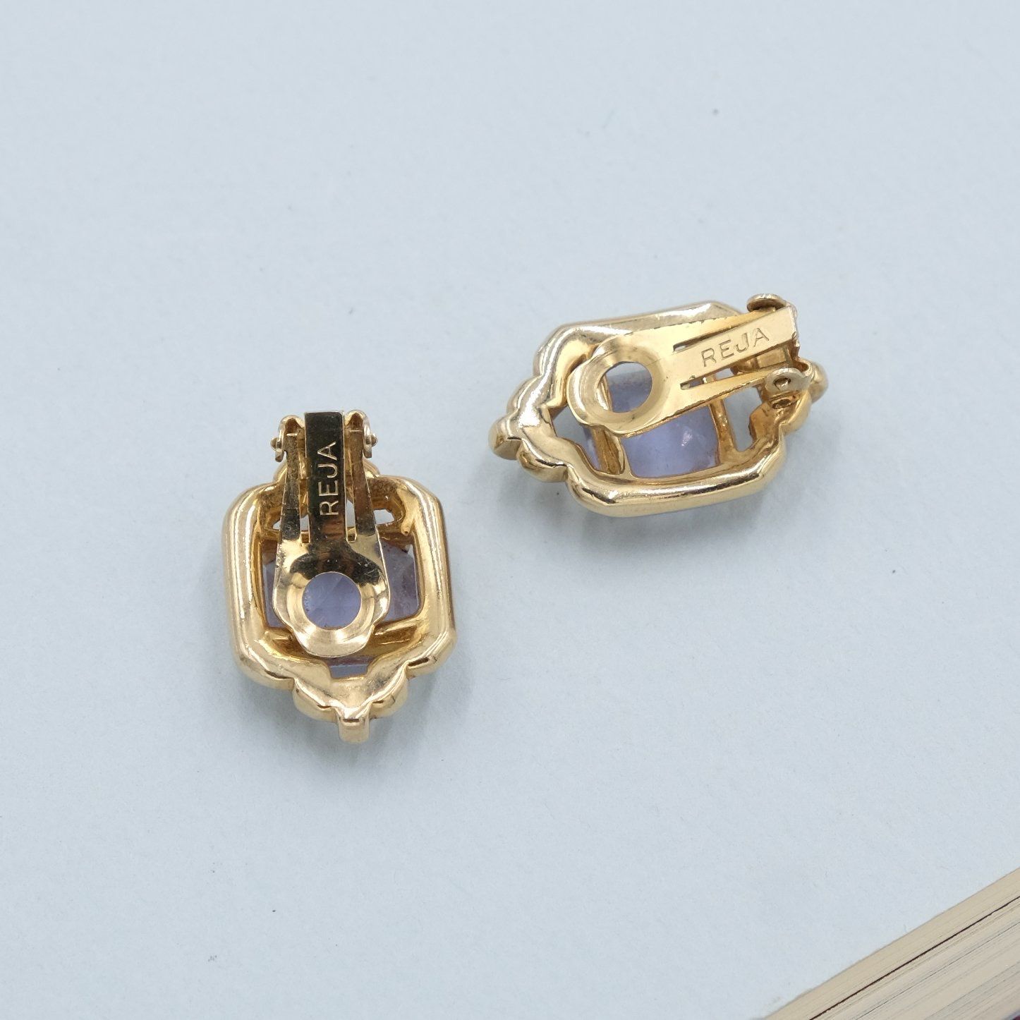 Vintage Reja Purple Earrings 1940’s