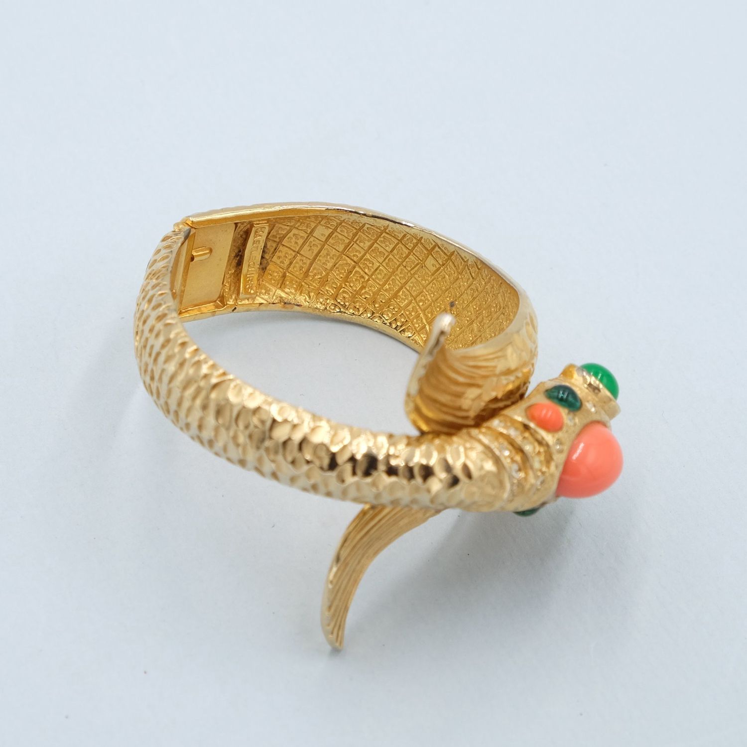 Vintage Castlecliff Koi Fish Clamper Bracelet 1980’s