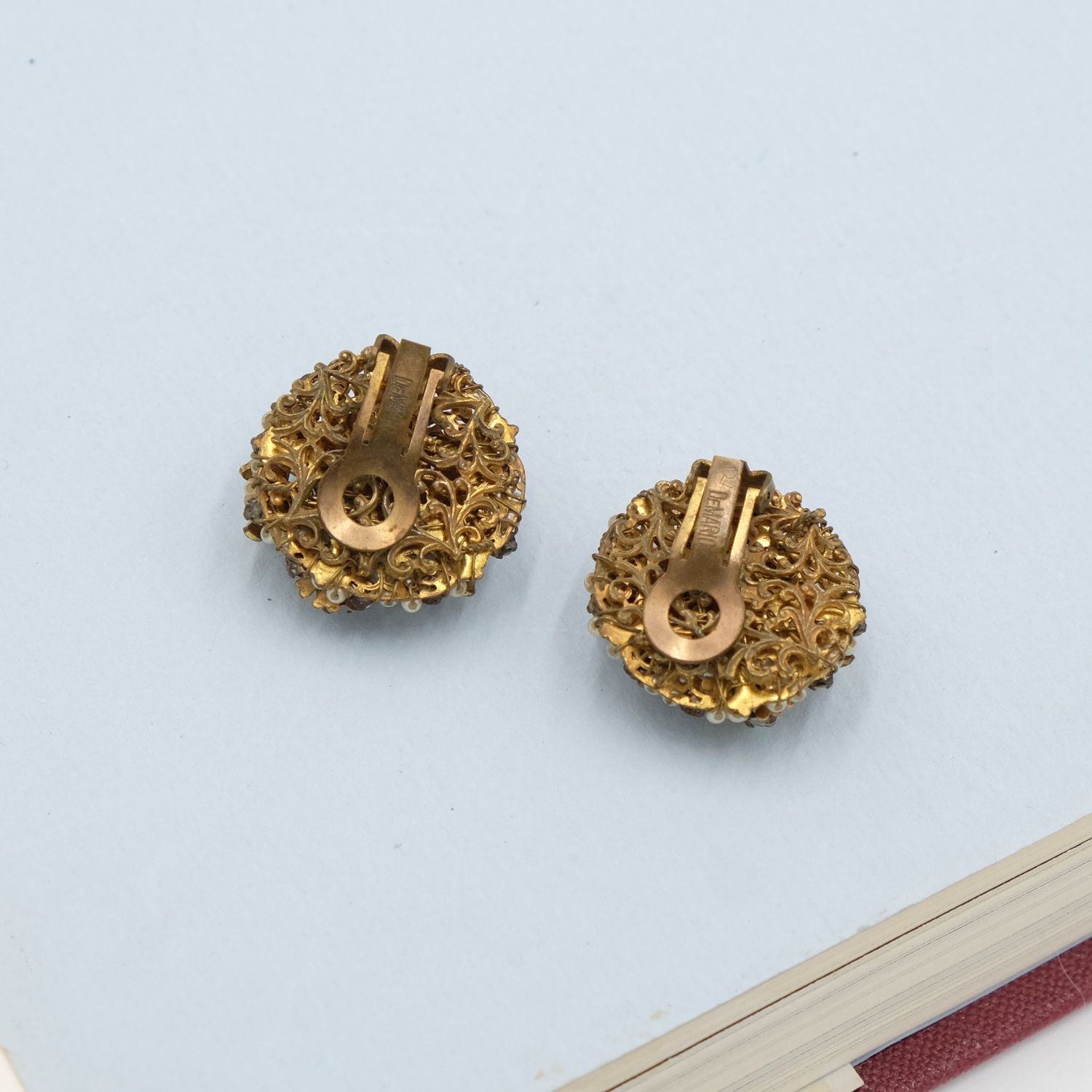 Vintage DeMario Seed Pearl Earrings 1950’s
