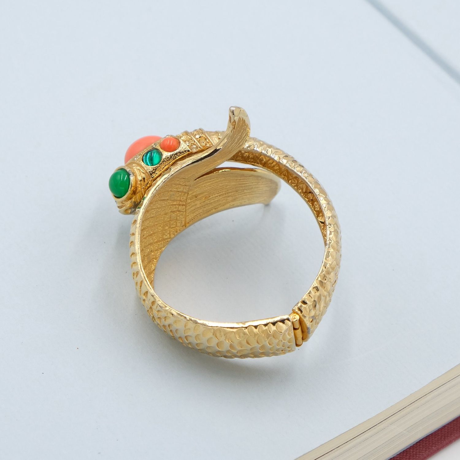 Vintage Castlecliff Koi Fish Clamper Bracelet 1980’s