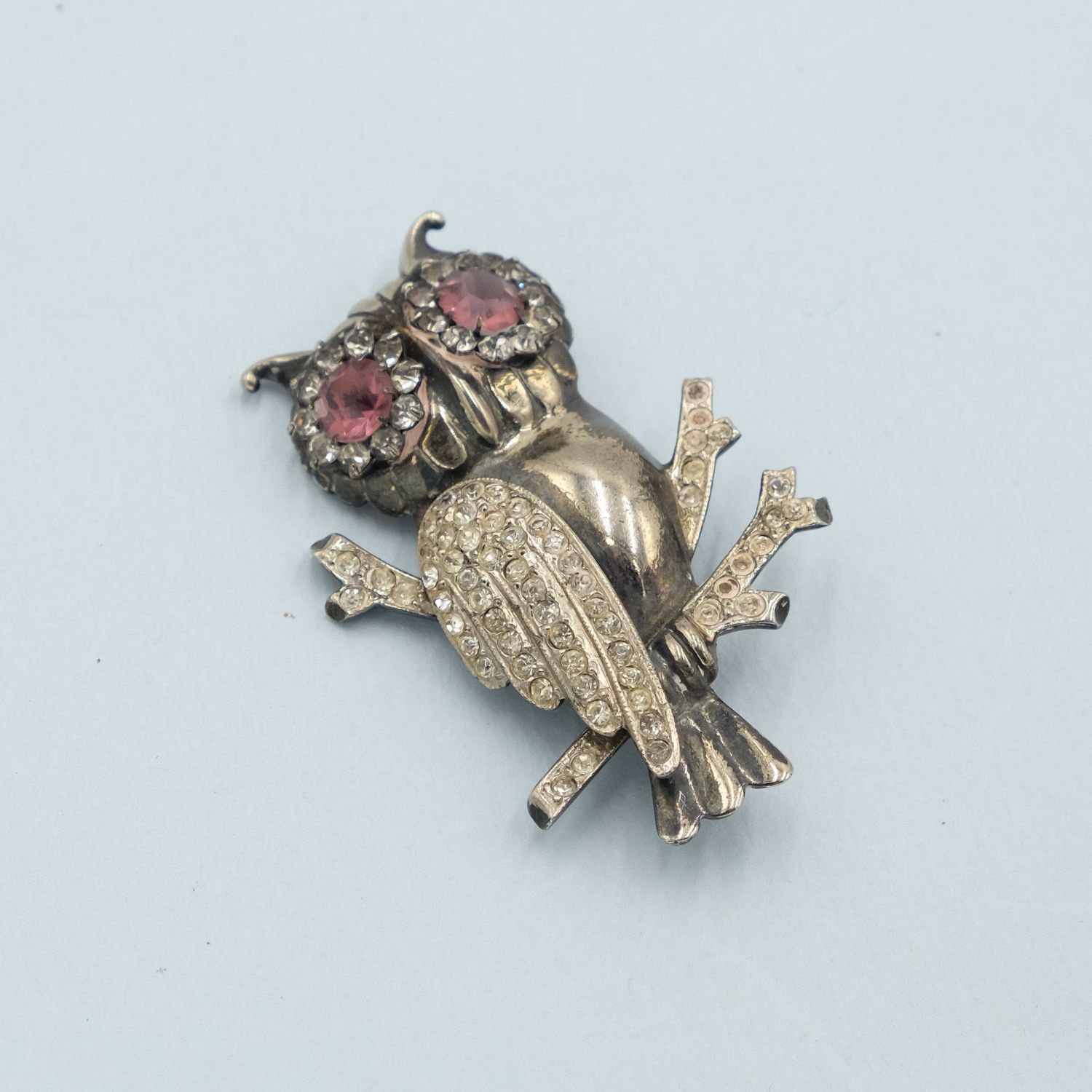 Vintage Sterling Owl Pin 1940’s