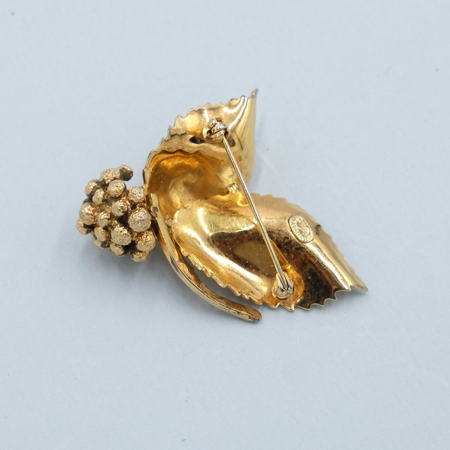 Vintage Grosse Germany Leaf Berry Pin 1967
