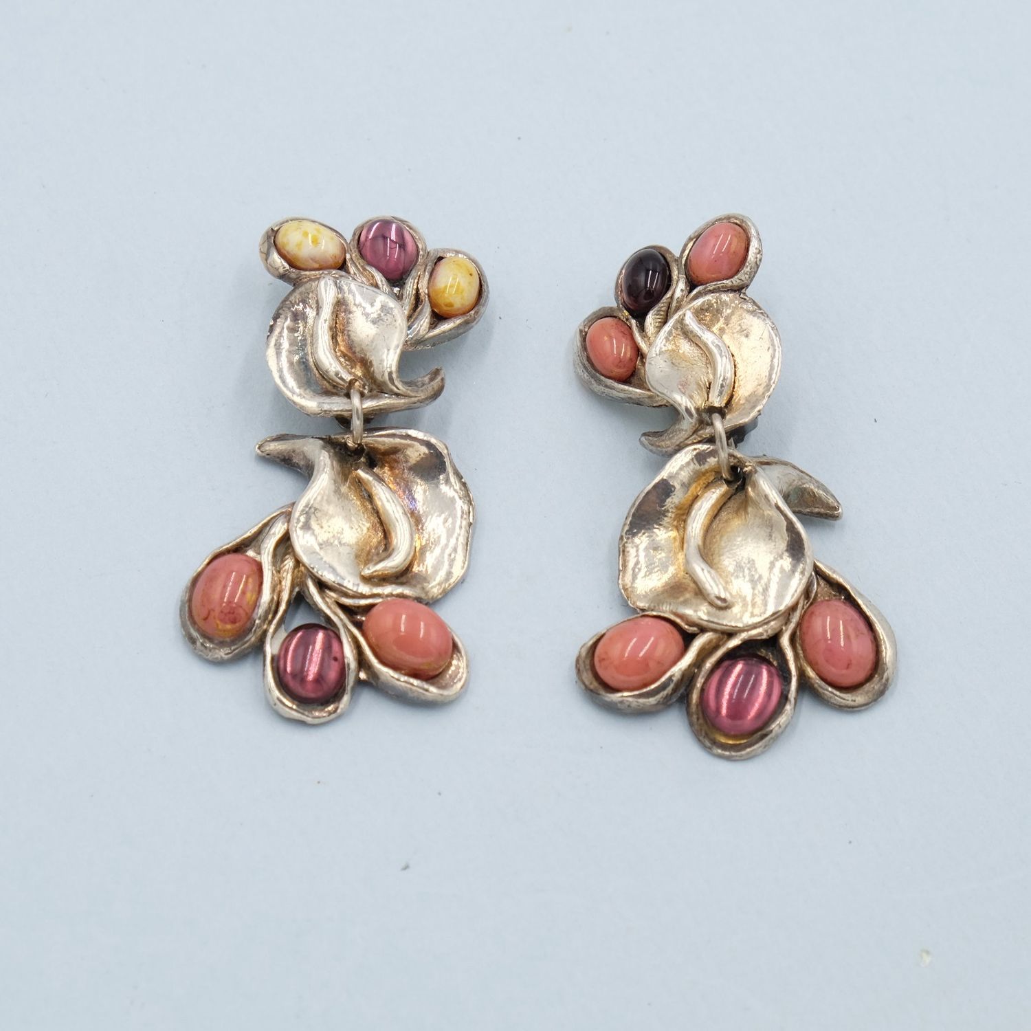 Vintage French Modernist Earrings 1980s