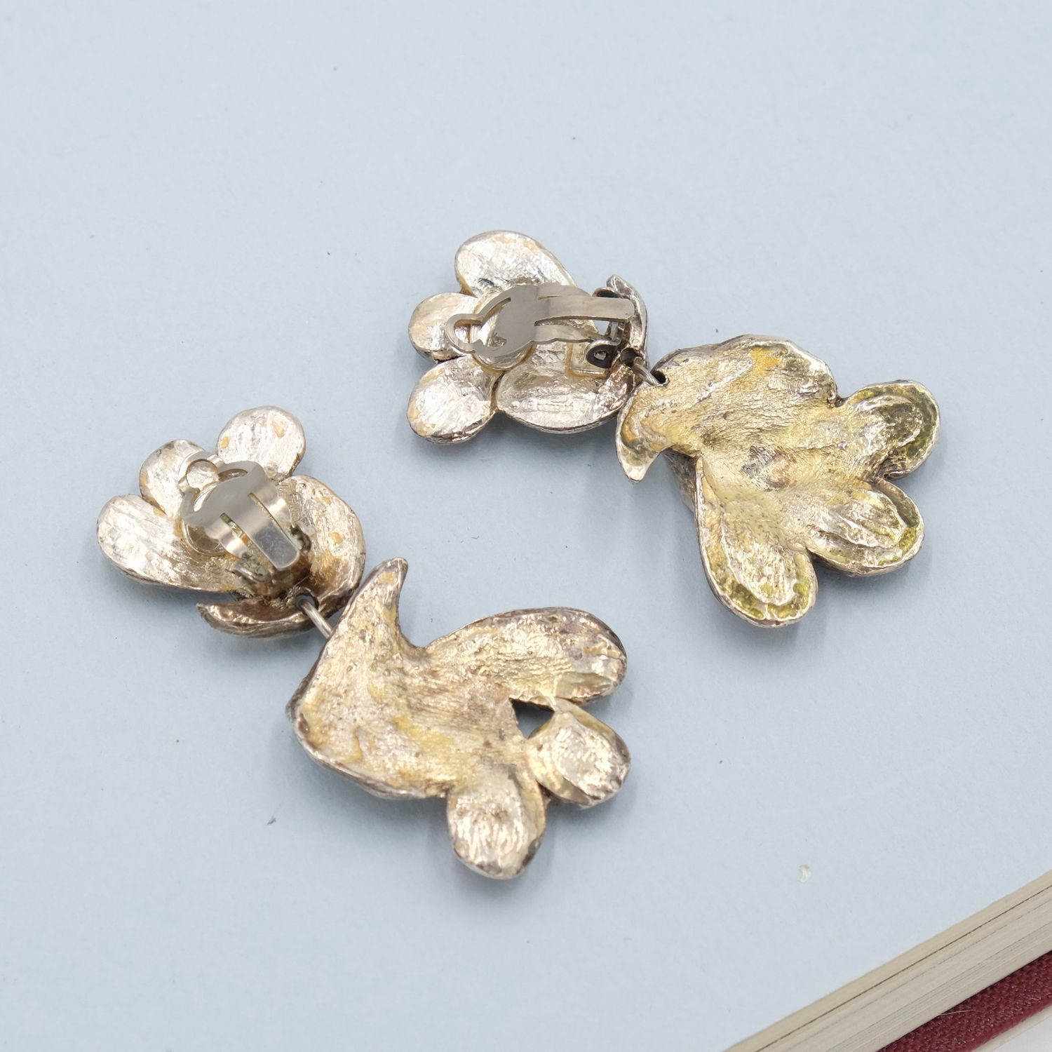 Vintage French Modernist Earrings 1980s