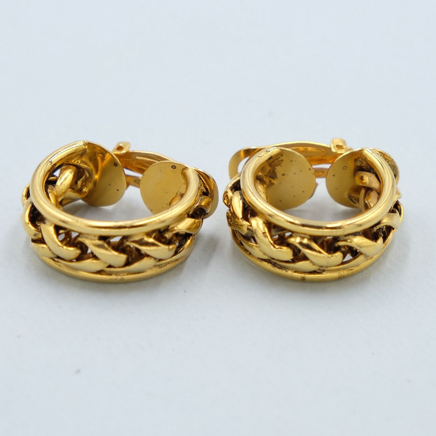 Vintage Designer Hoops Earrings 1980s