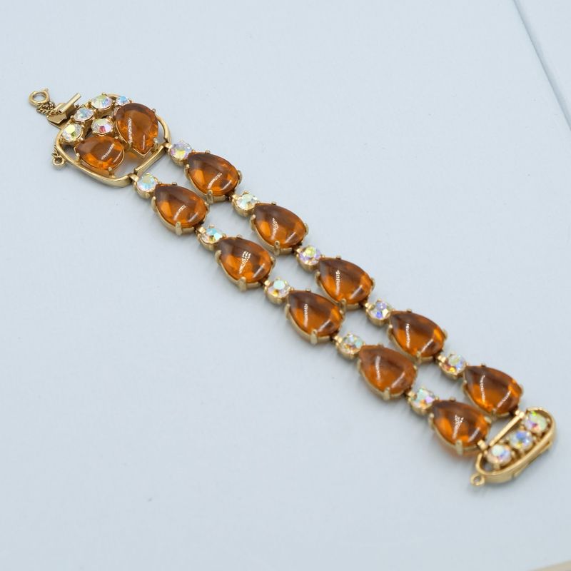 Vintage Selro Faux Topaz Bracelet 1960s
