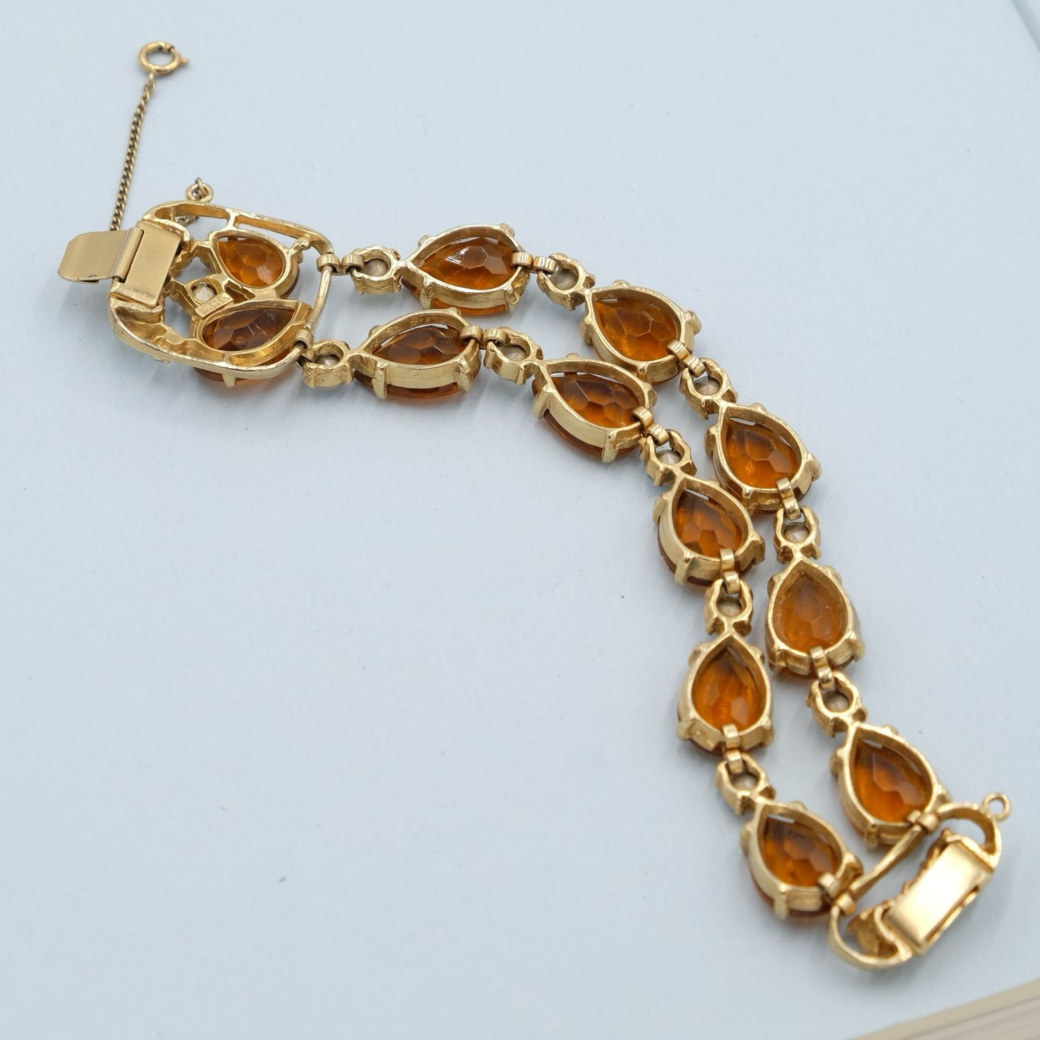 Vintage Selro Faux Topaz Bracelet 1960s