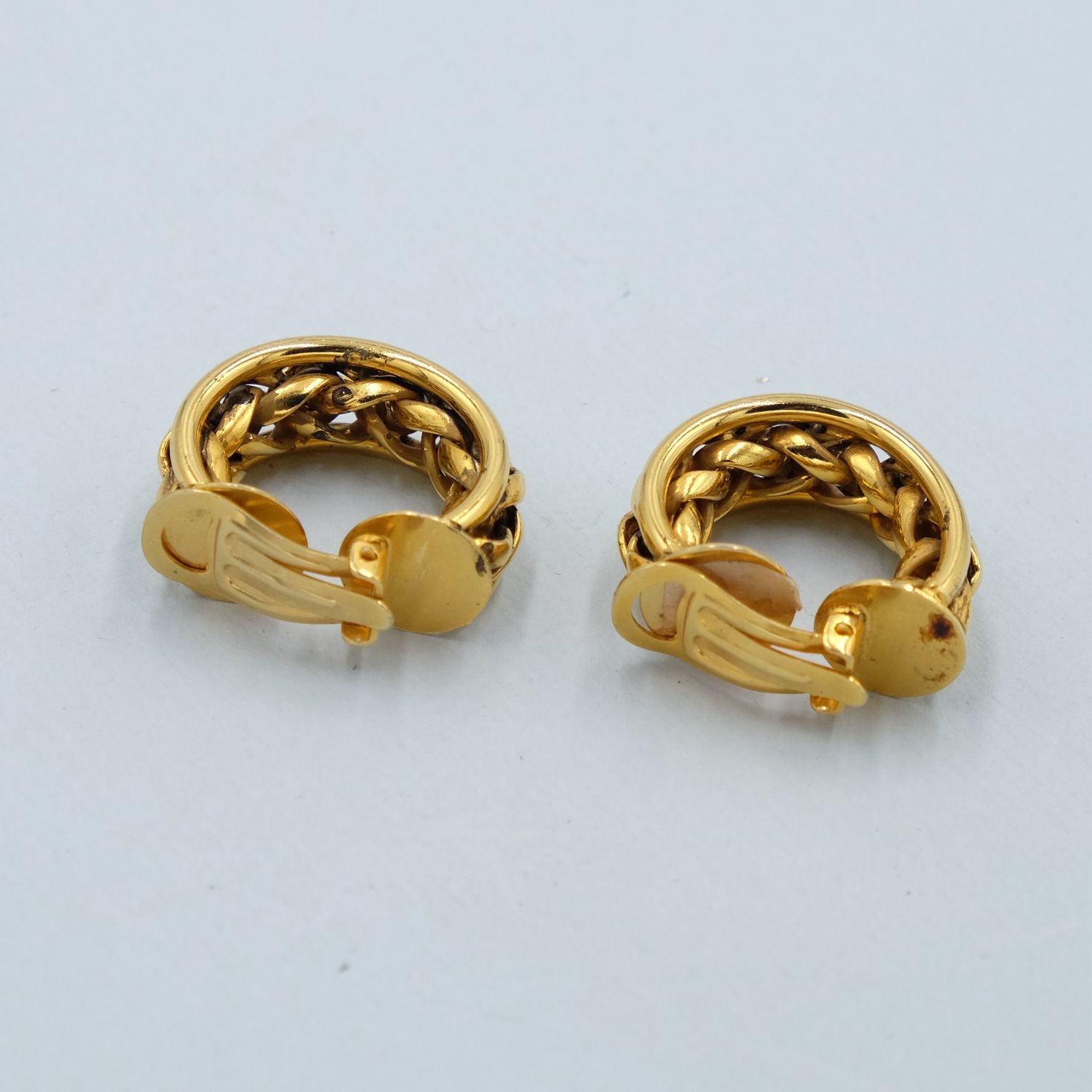Vintage Designer Hoops Earrings 1980s