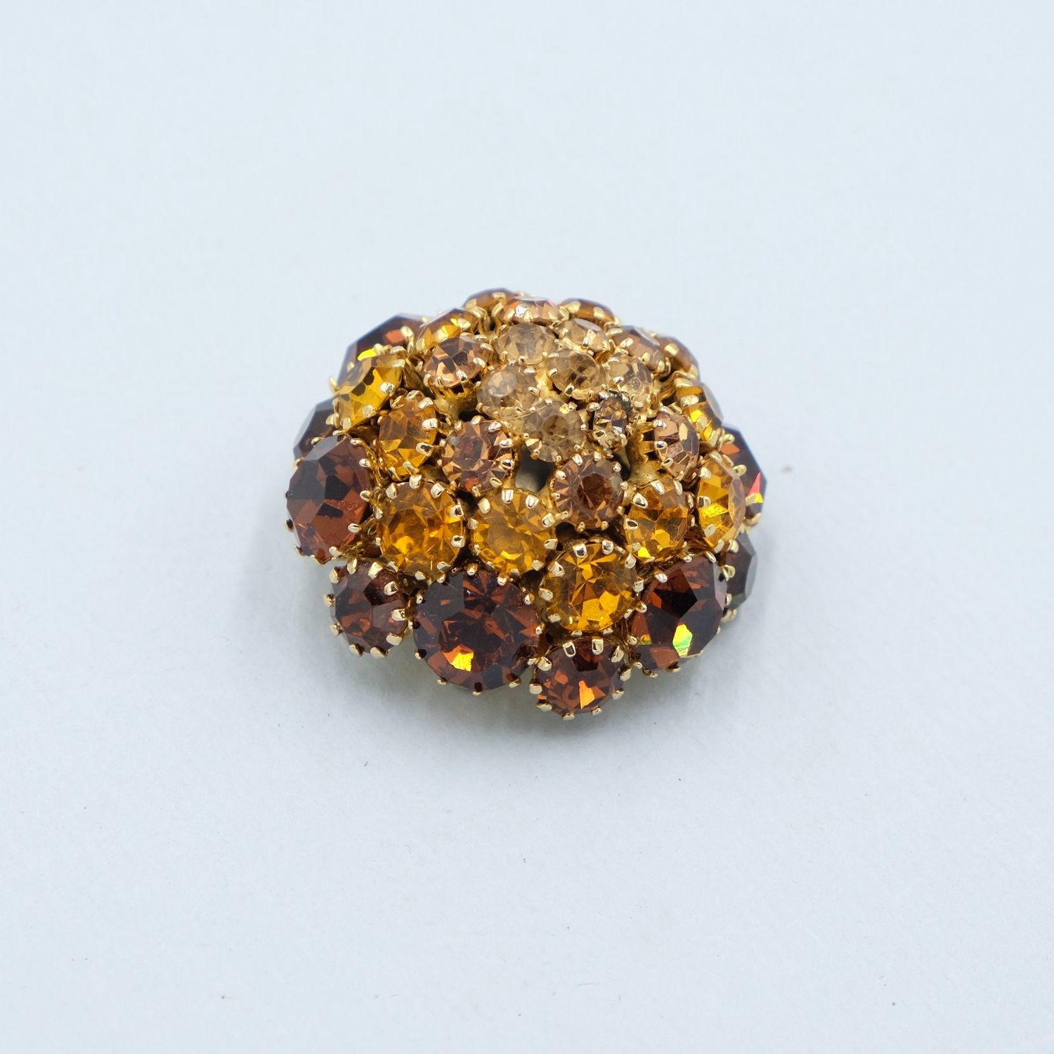 Vintage Unsigned Dome Brooch 1960s