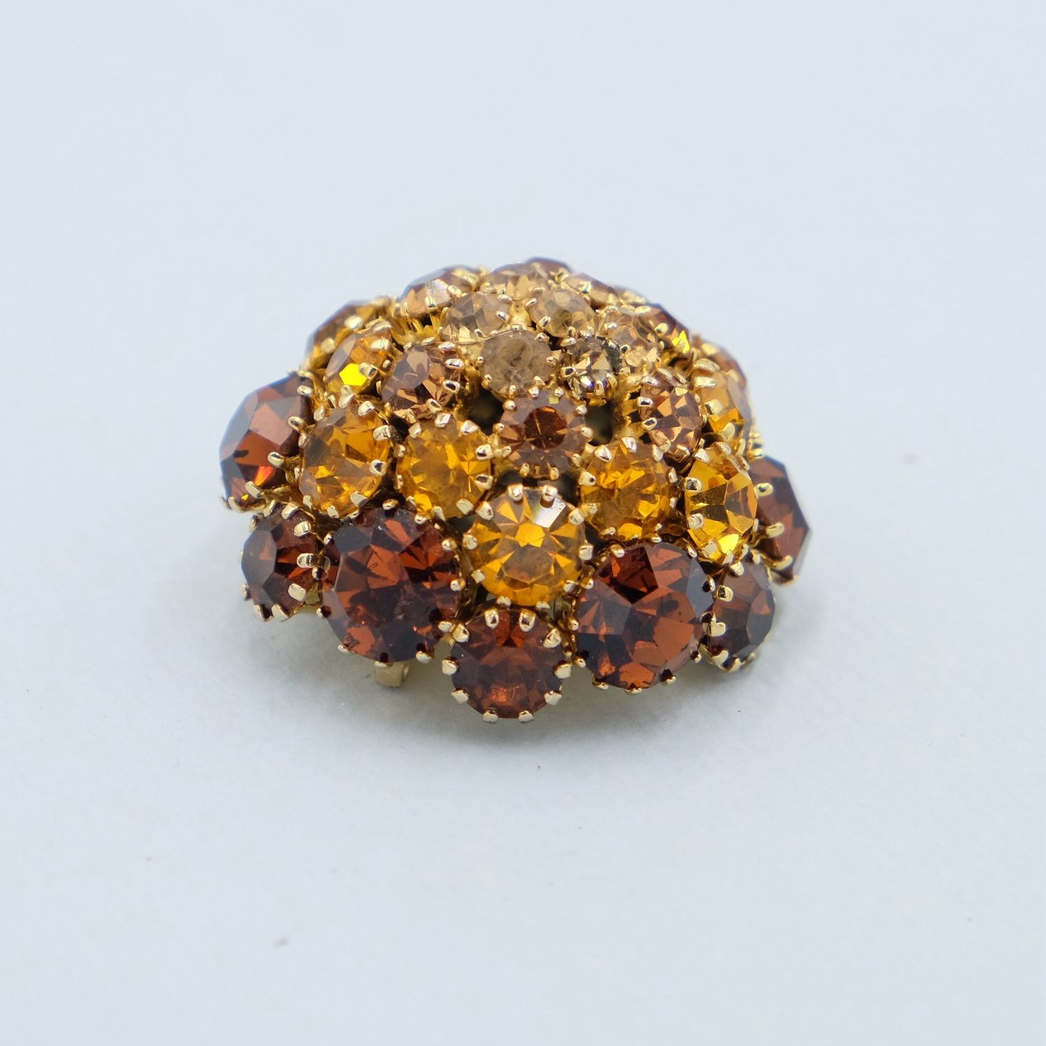 Vintage Unsigned Dome Brooch 1960s
