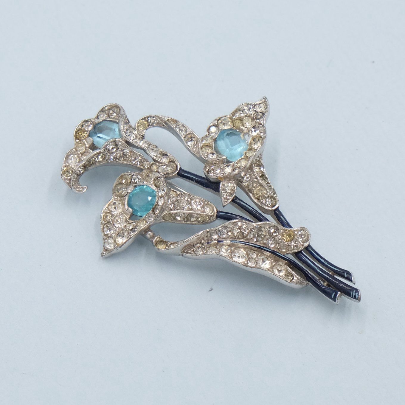 Vintage Trifari Cala Flower Pin 1940s