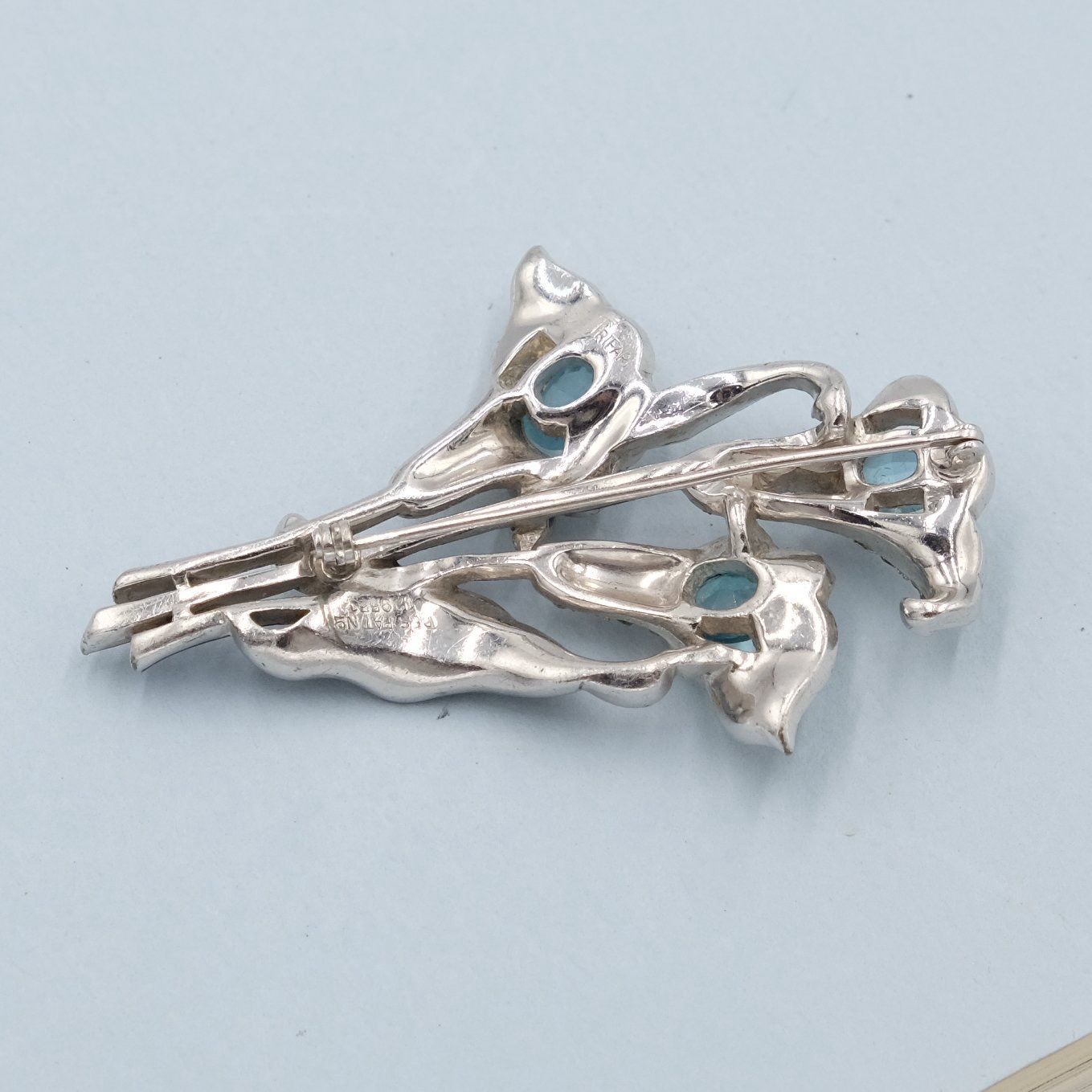 Vintage Trifari Cala Flower Pin 1940s