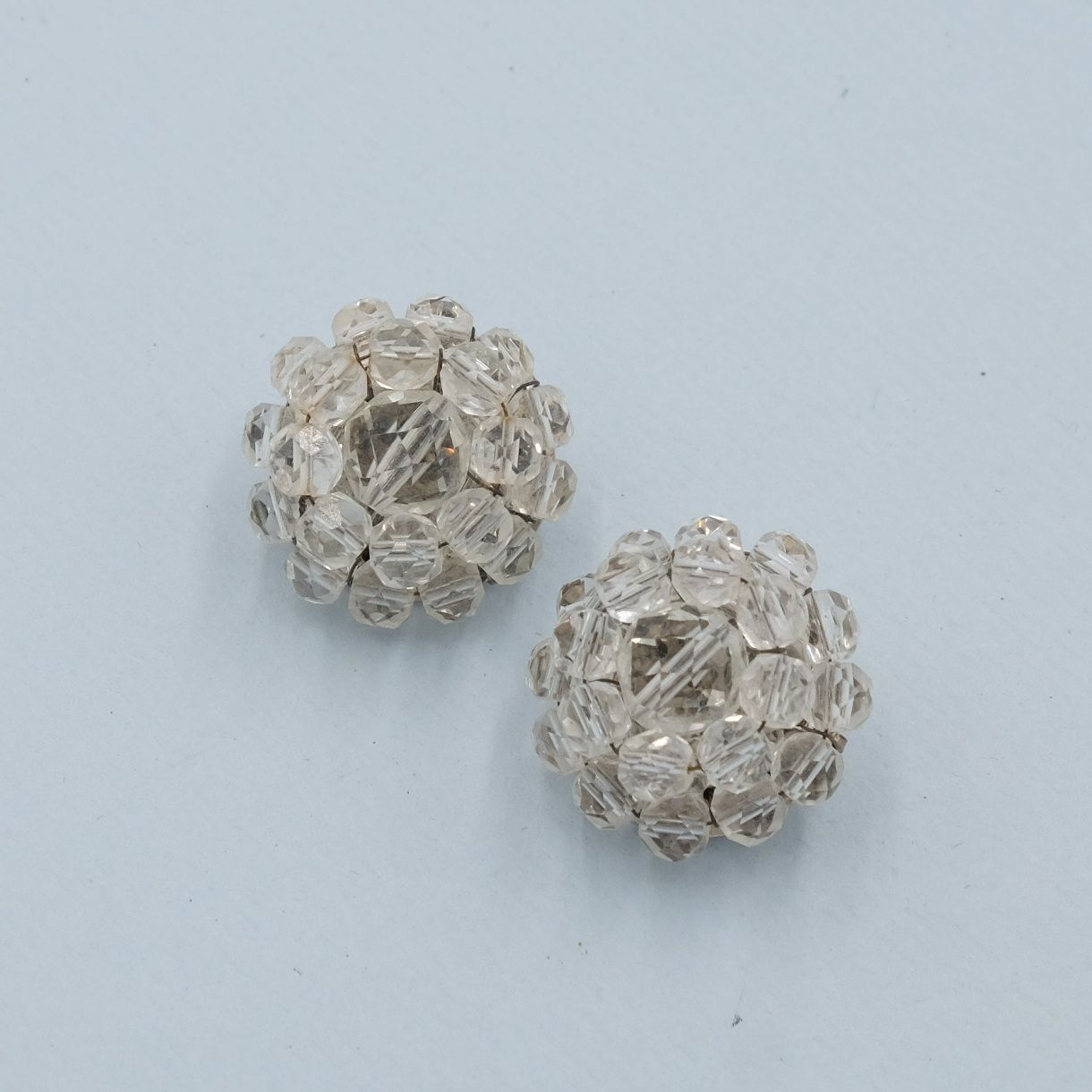 Vintage Vogue Clear Beads Earrings 1960s