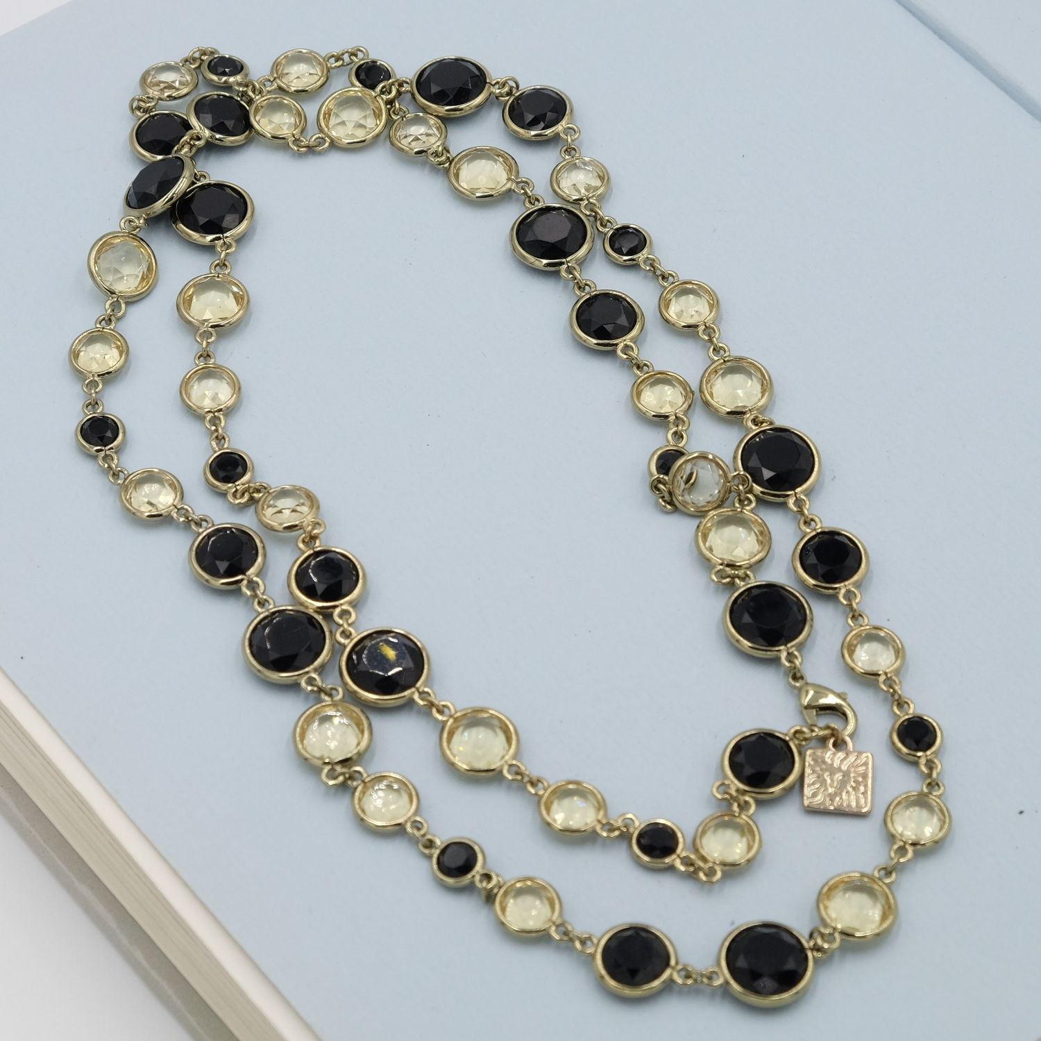 Anne Klein Long Sotuar Necklace 1990s