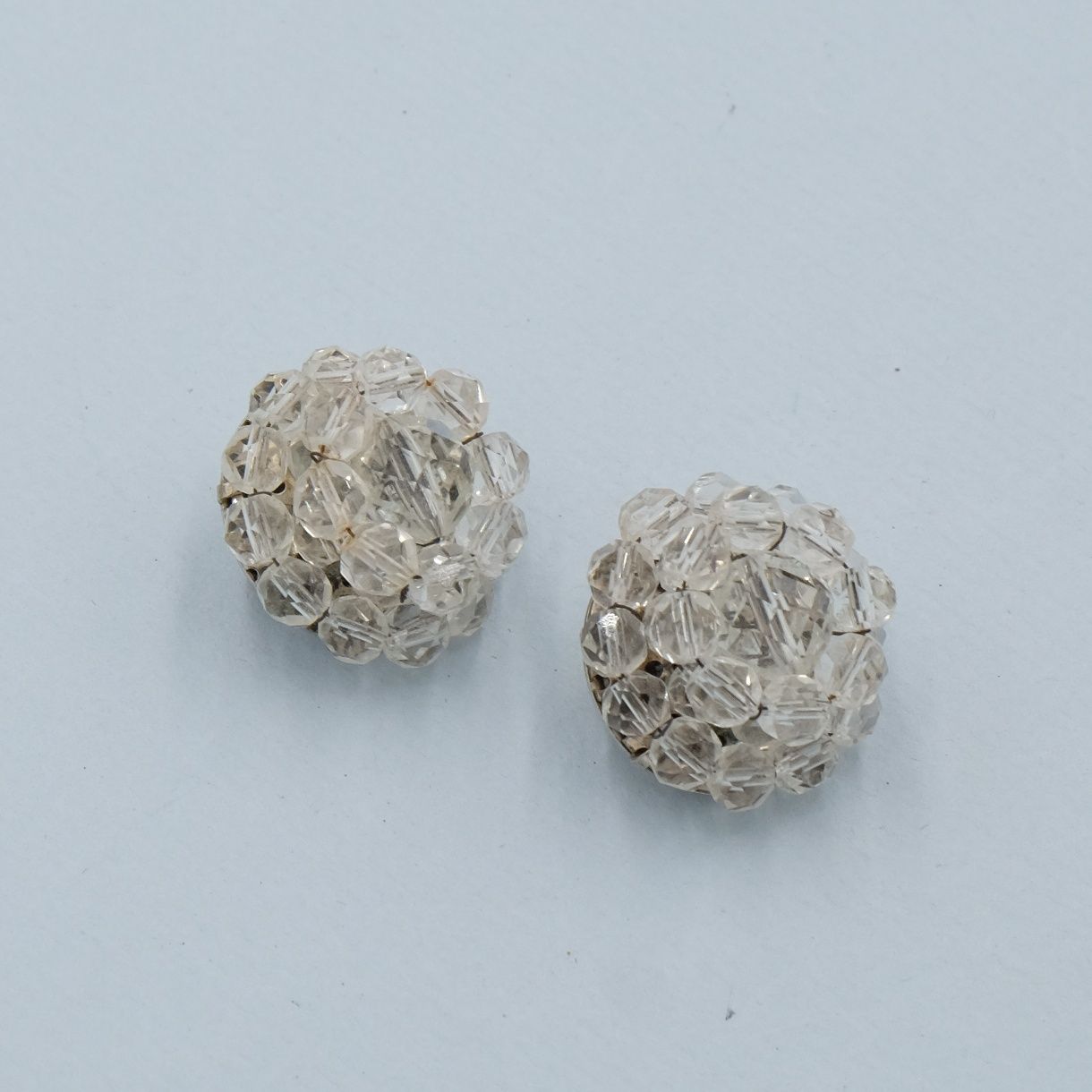 Vintage Vogue Clear Beads Earrings 1960s