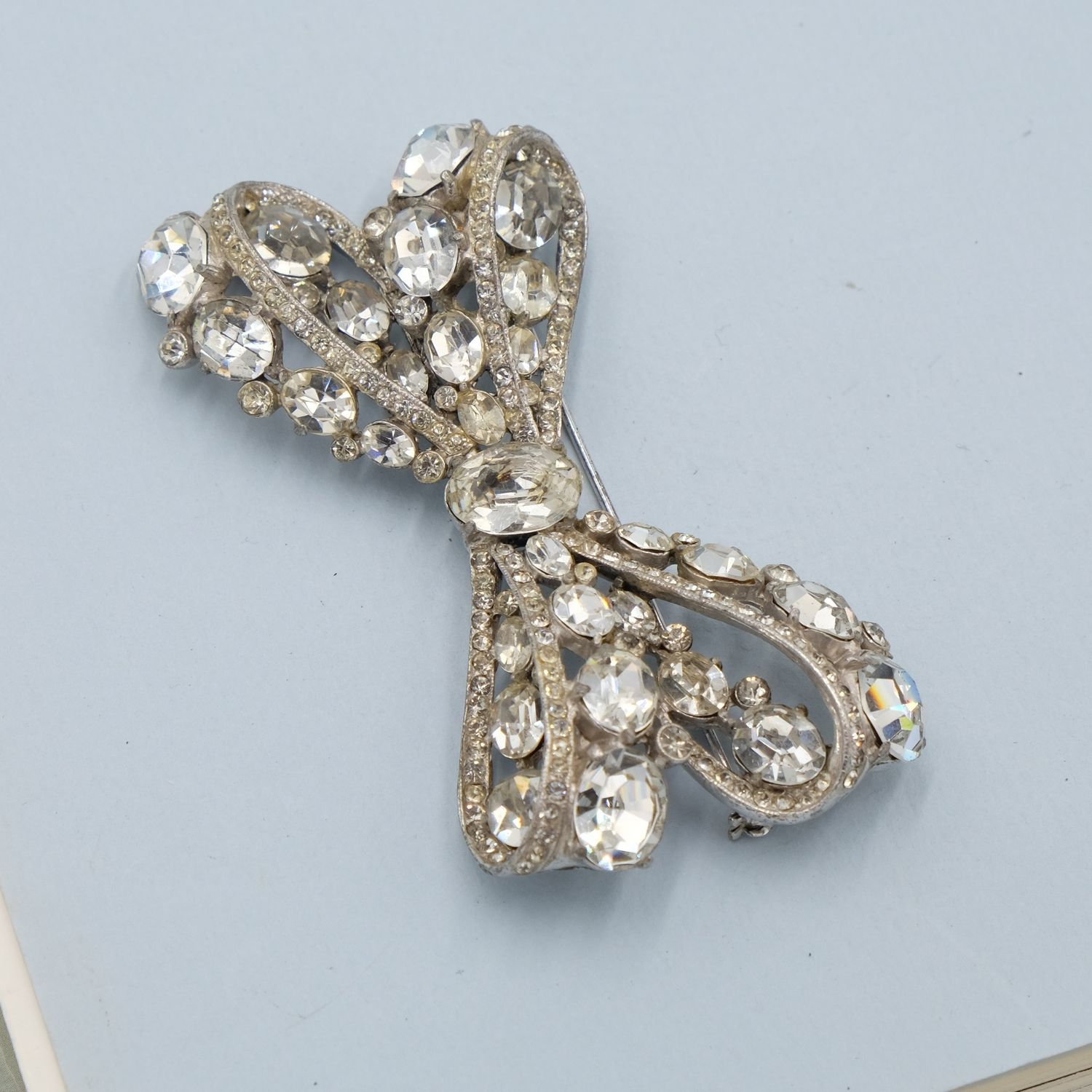 Large Staret Bow Brooch Signed 1940s