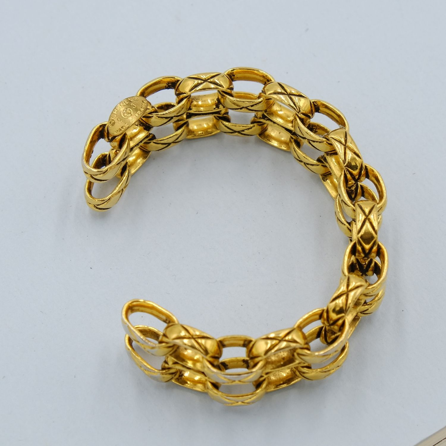 Vintage Chanel Double Chain Cuff 1990s