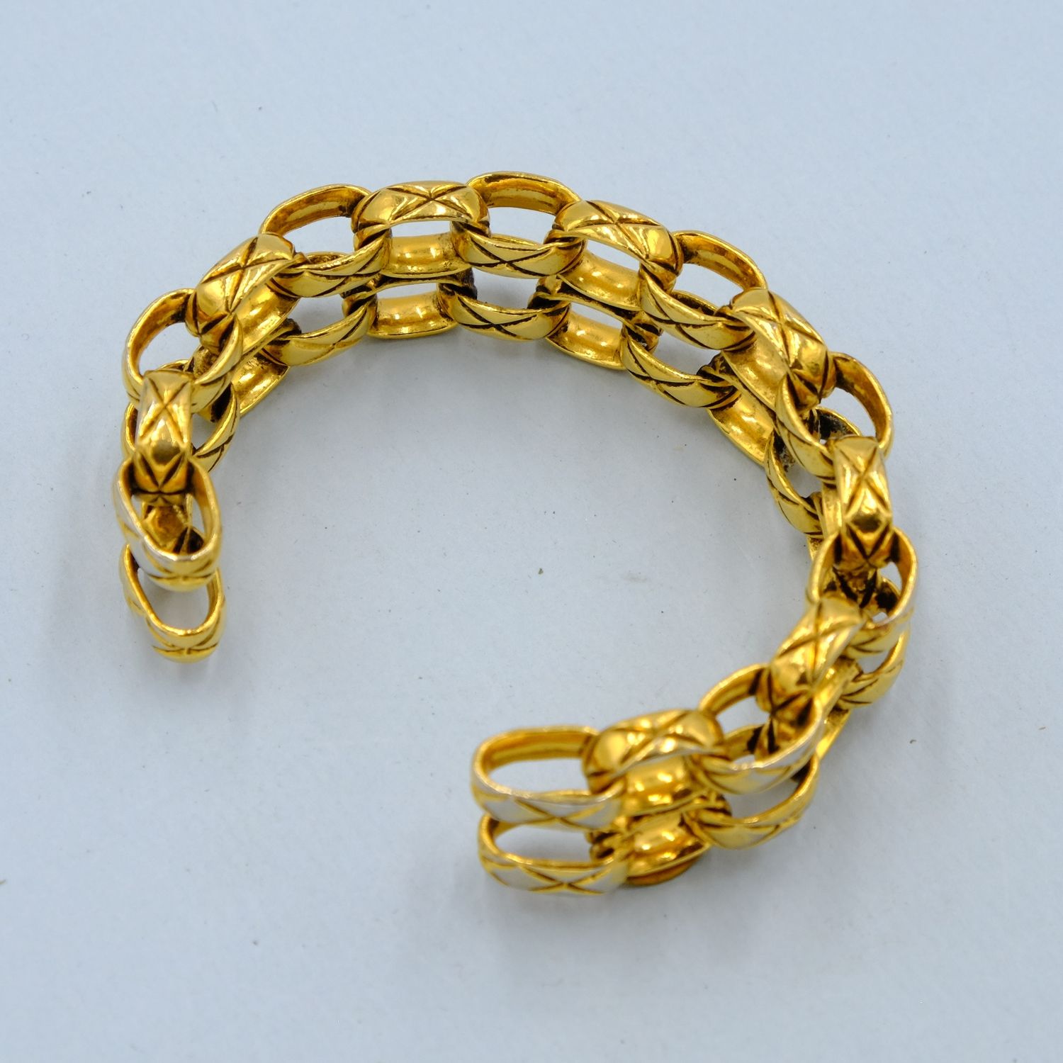 Vintage Chanel Double Chain Cuff 1990s