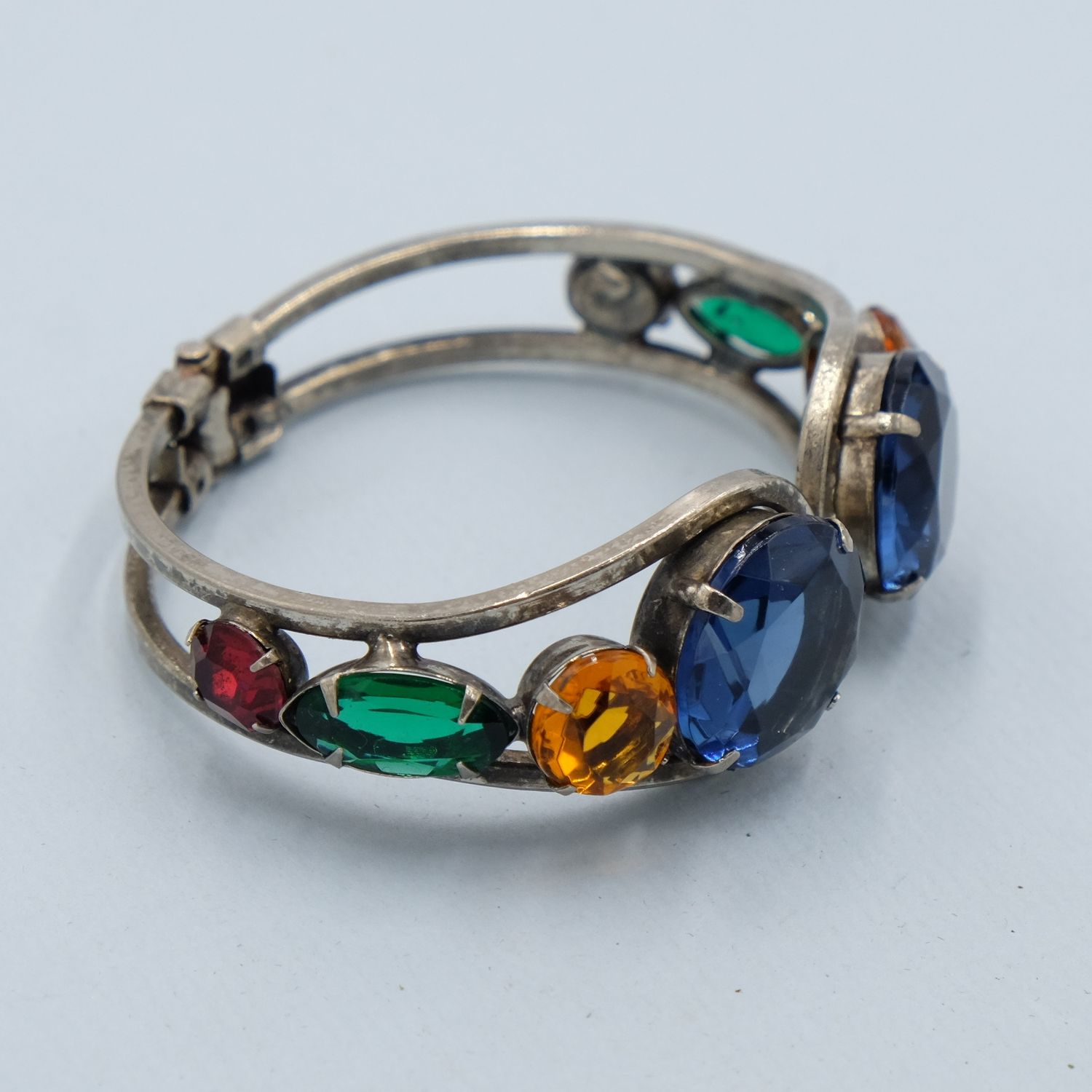 Vintage Large Glass Clamper Bracelet 1950s