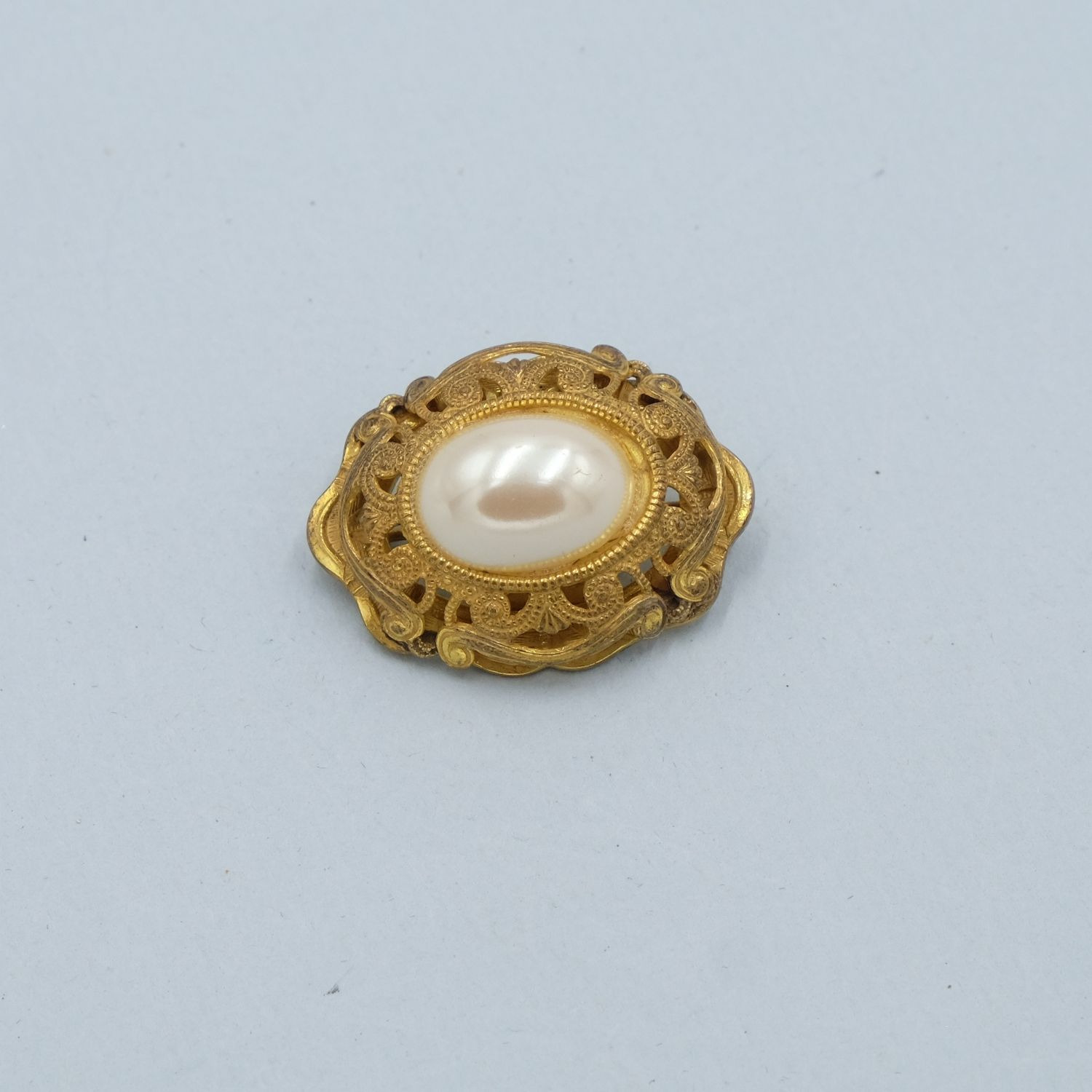 Vintage Miriam Haskell Mini Filigree Pin 1960s