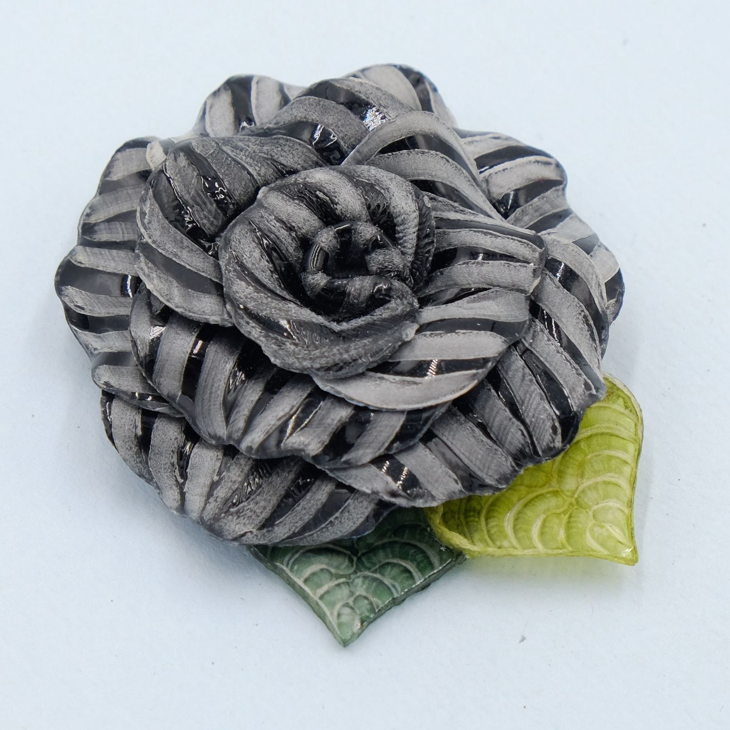 Fabrice Paris Celluloid Flower Pin 2000s