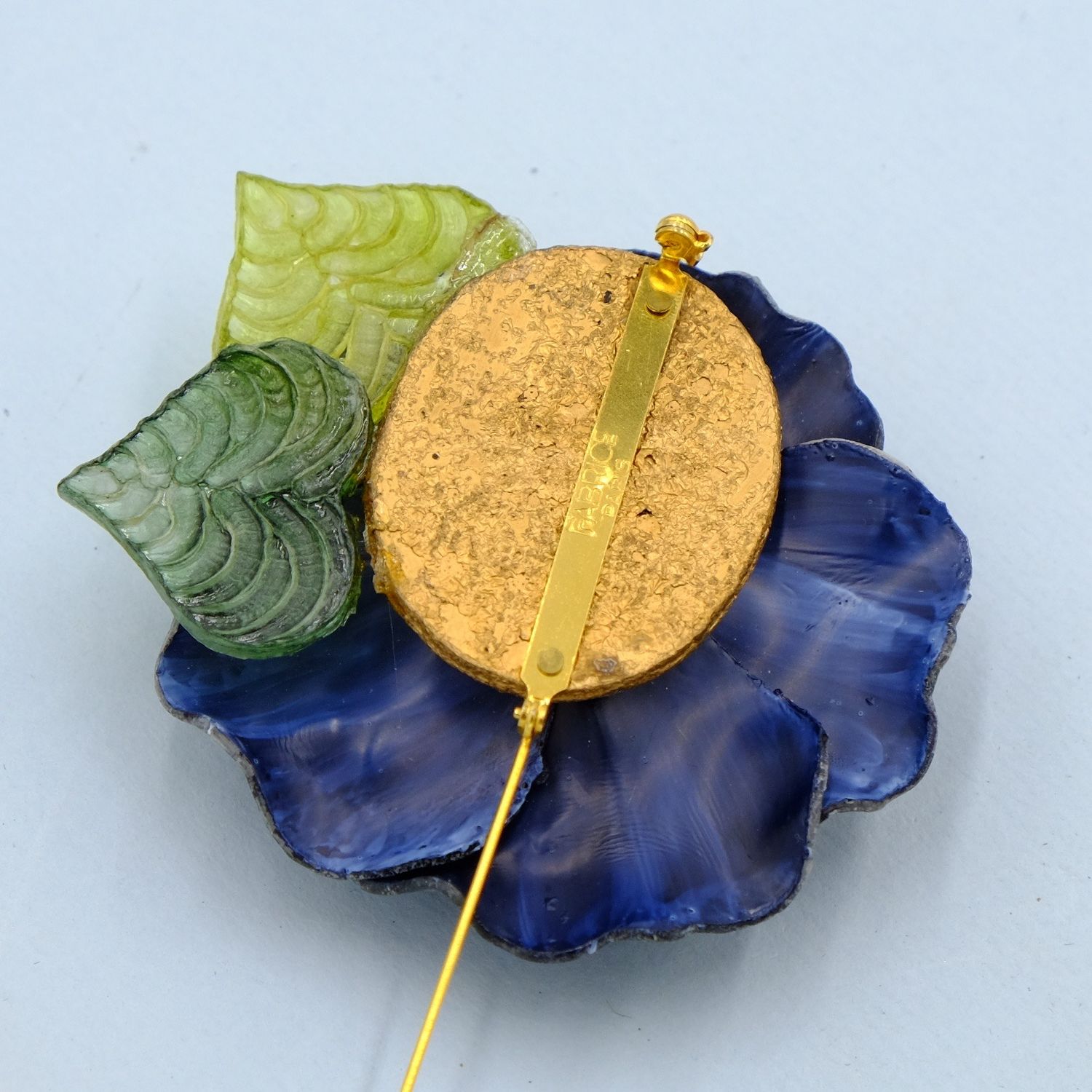Fabrice Paris Celluloid Flower Pin 2000s