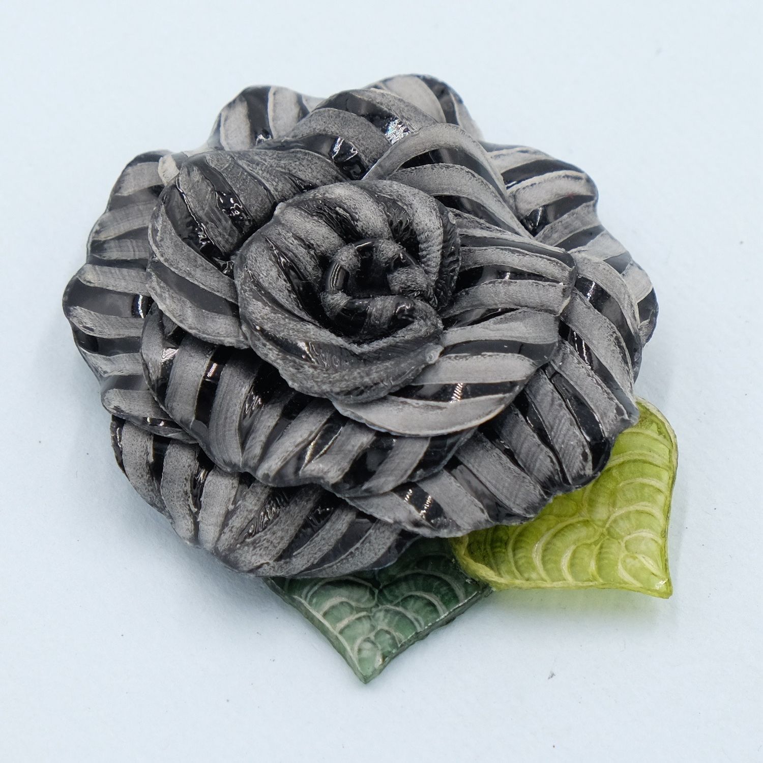 Fabrice Paris Celluloid Flower Pin 2000s