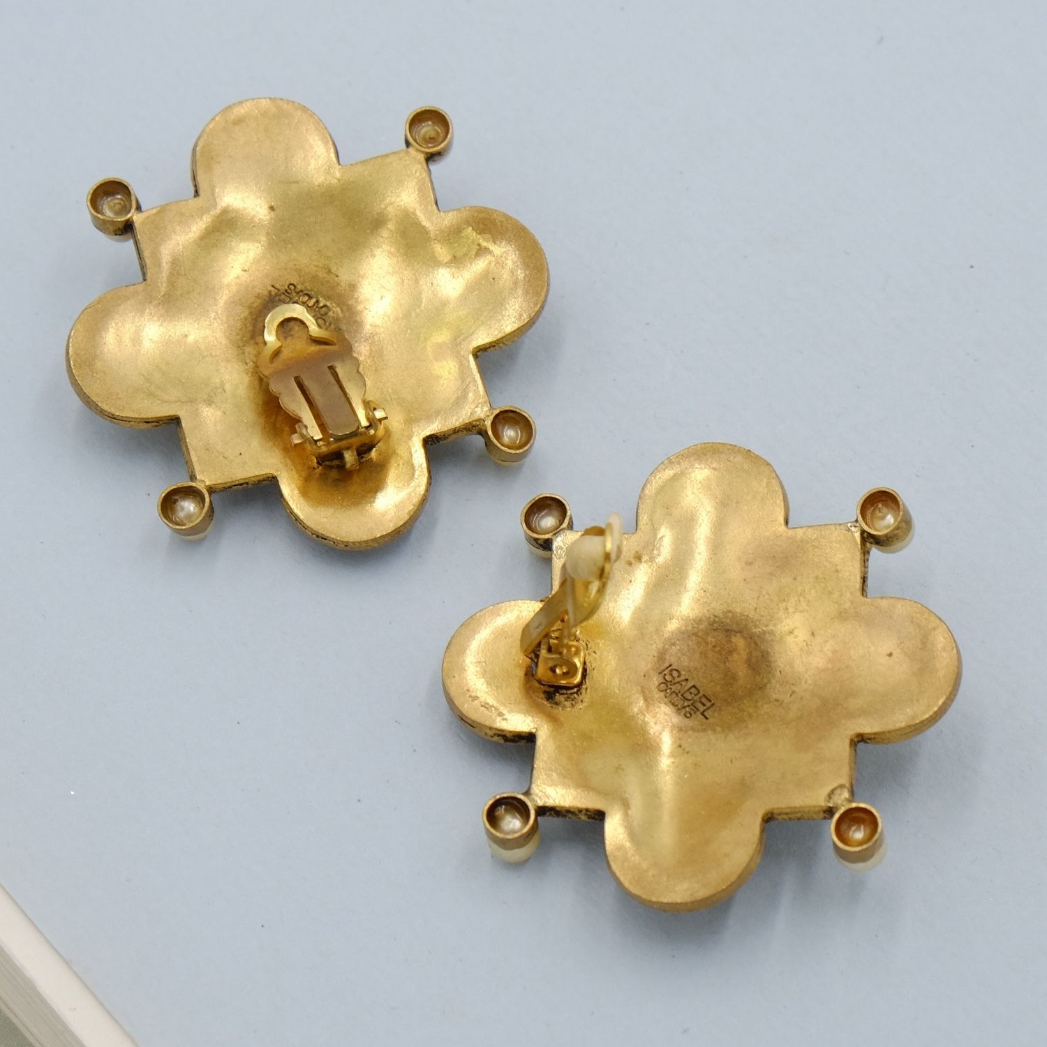 Isabel Canovas Revival Gripoix Earrings 1980s