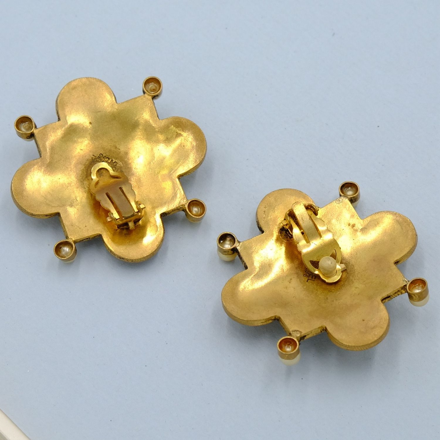 Isabel Canovas Revival Gripoix Earrings 1980s
