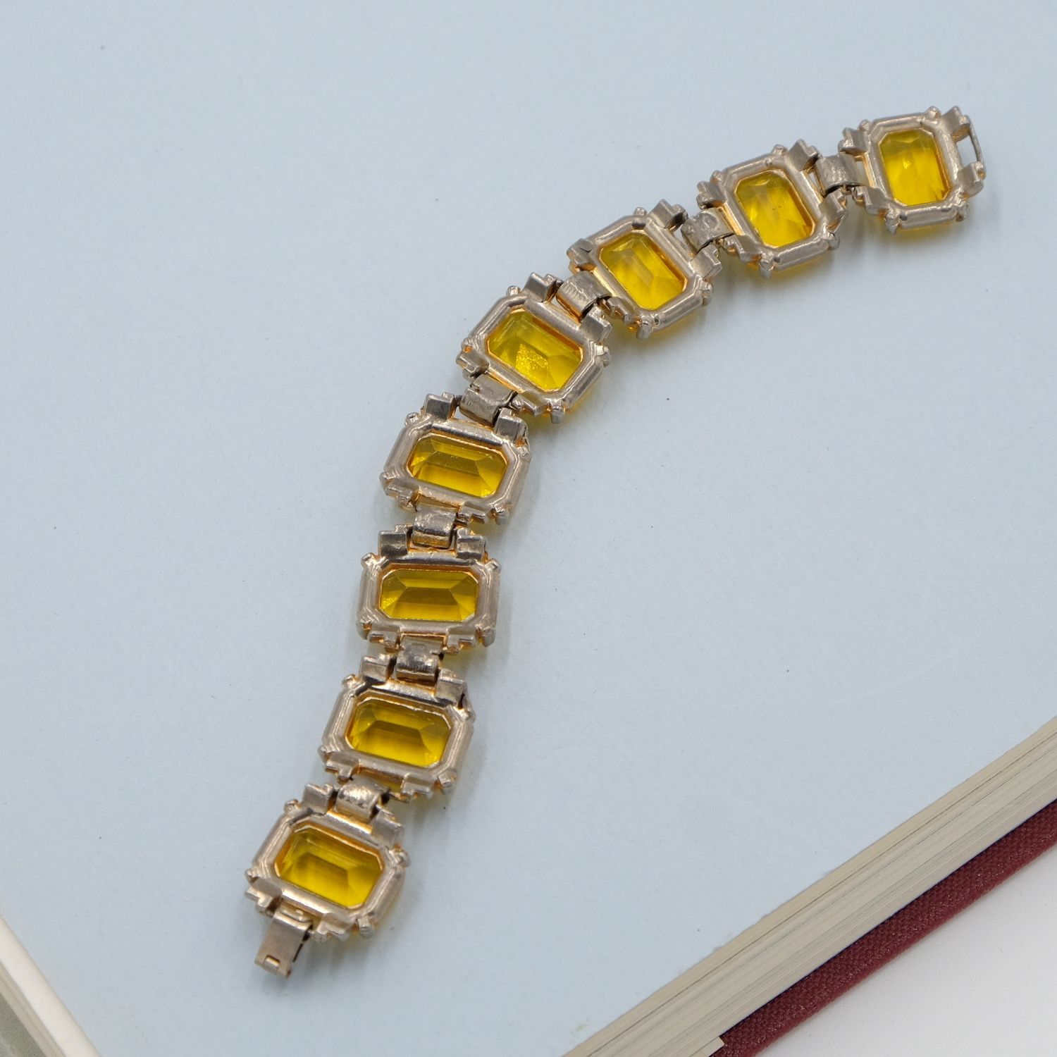 Vintage Retro Faux Citrine Bracelet 1930s