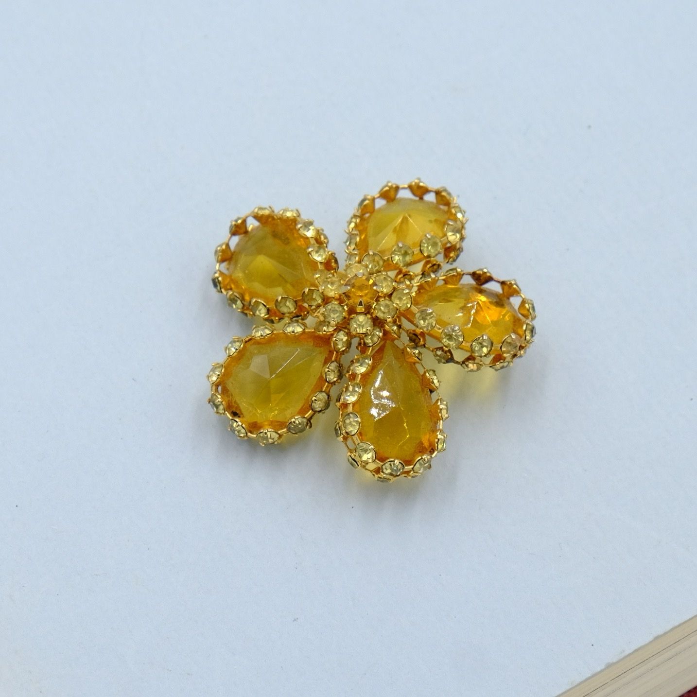 Vintage Magnolia Flower Pin 1950s