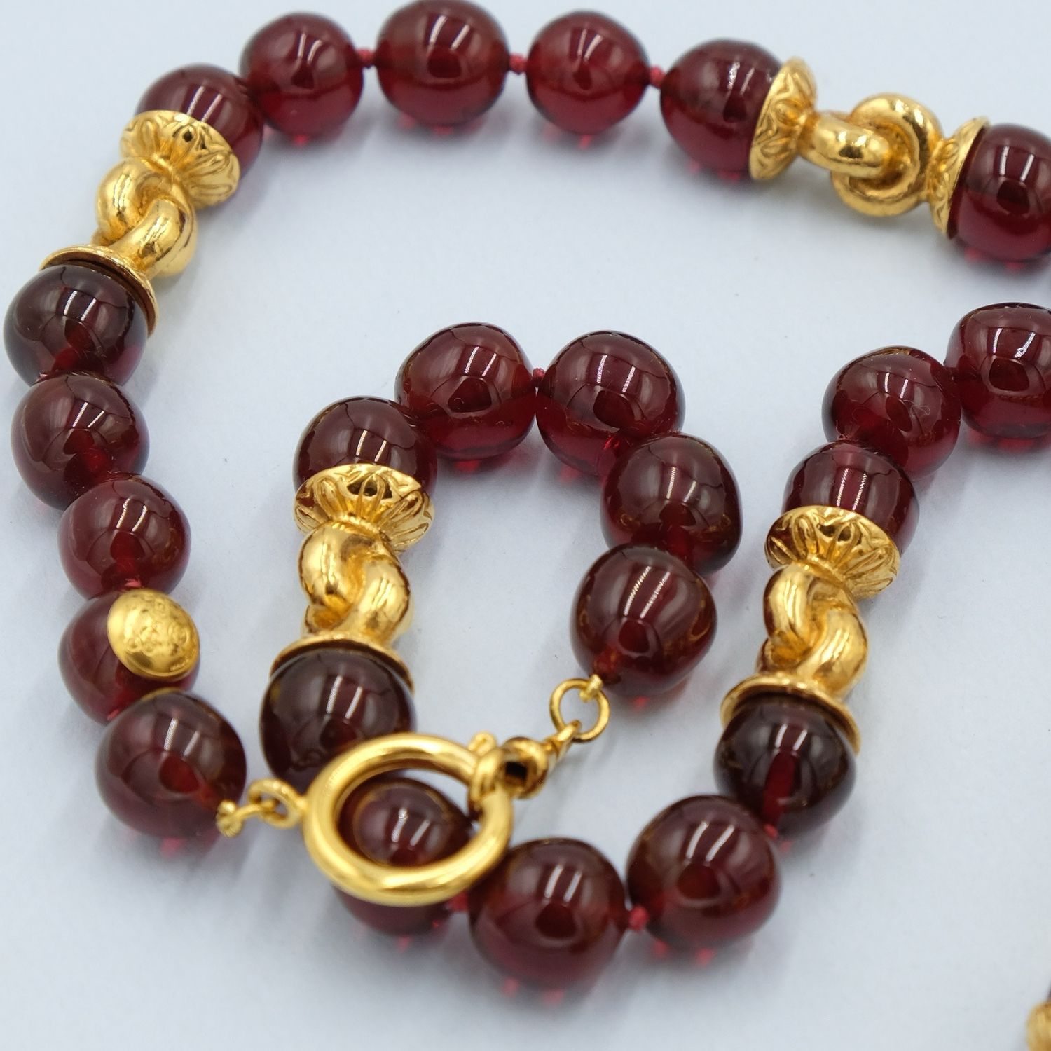 Vintage Chanel Gripoix Glass Necklace 1980s