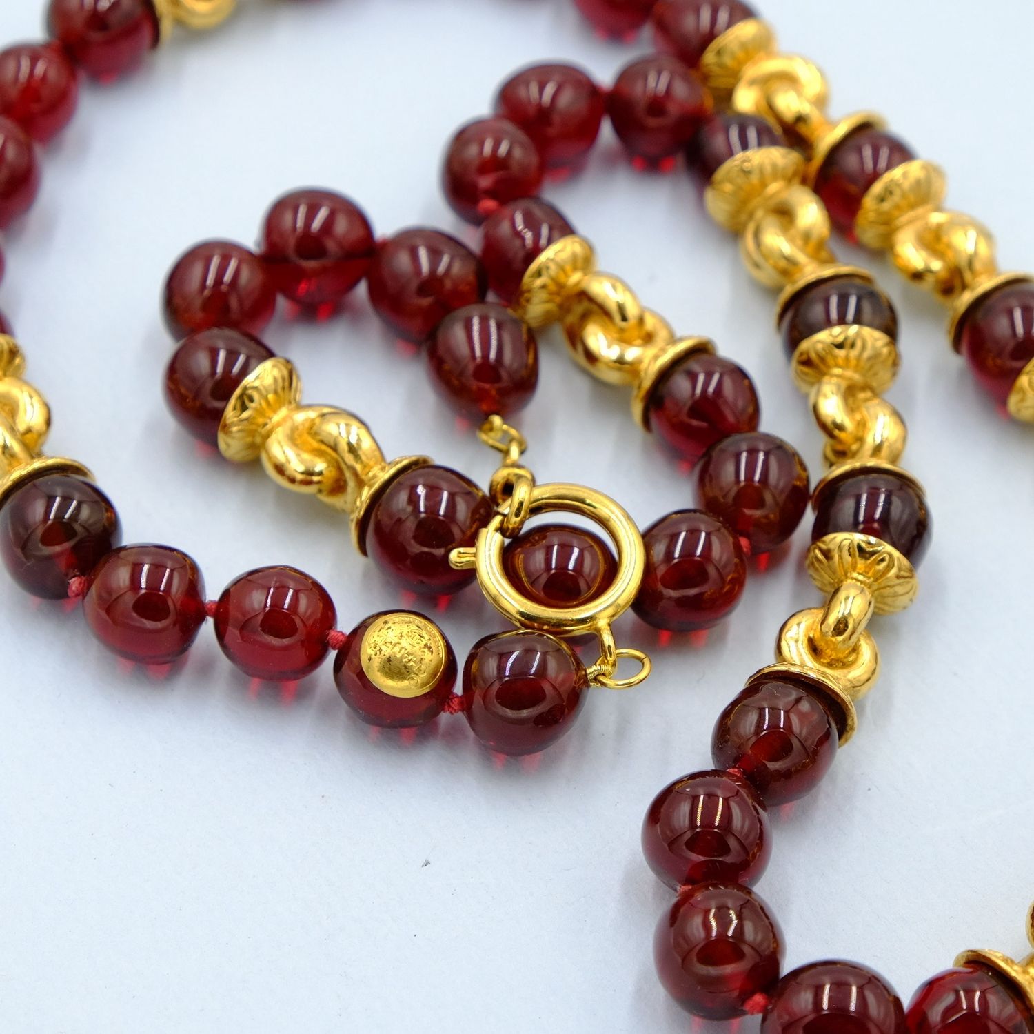 Vintage Chanel Gripoix Glass Necklace 1980s