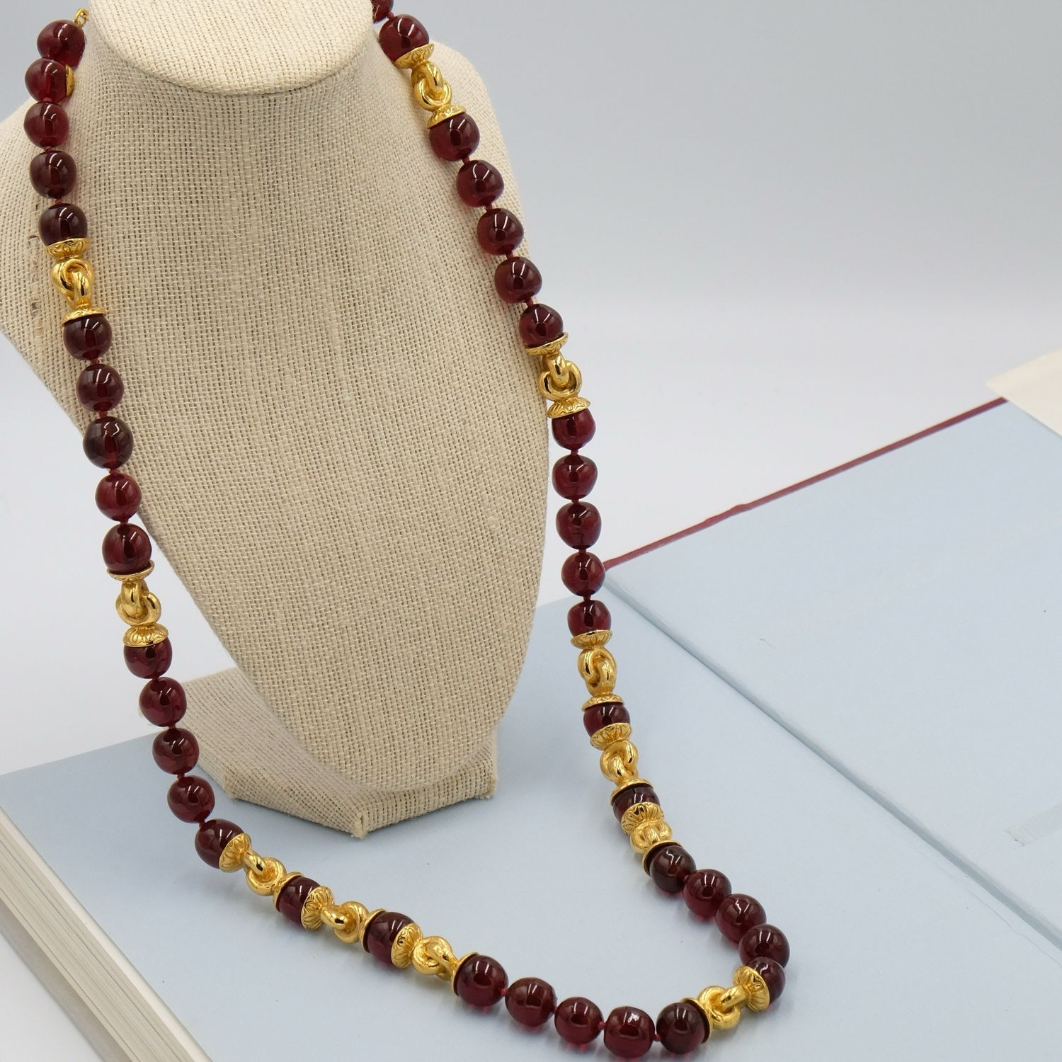 Vintage Chanel Gripoix Glass Necklace 1980s