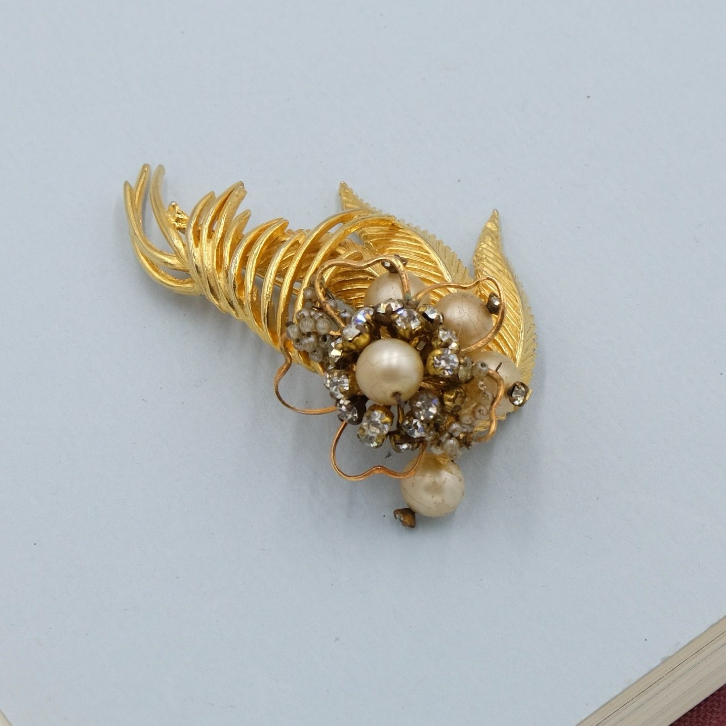 Hattie Carnegie Cornucopia Pin 1960s