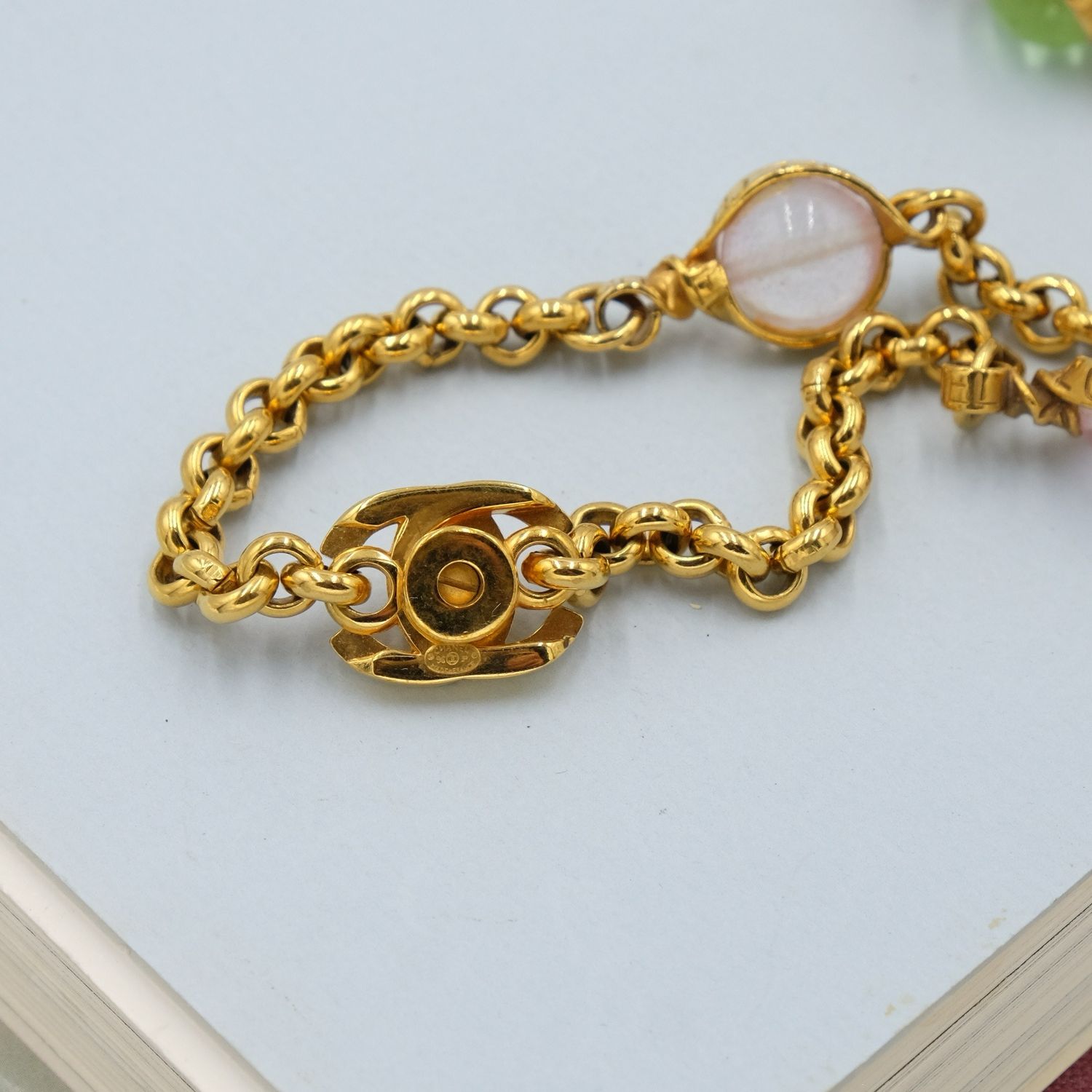 Vintage Chanel Pastel Colors Gripoix Necklace 1990s