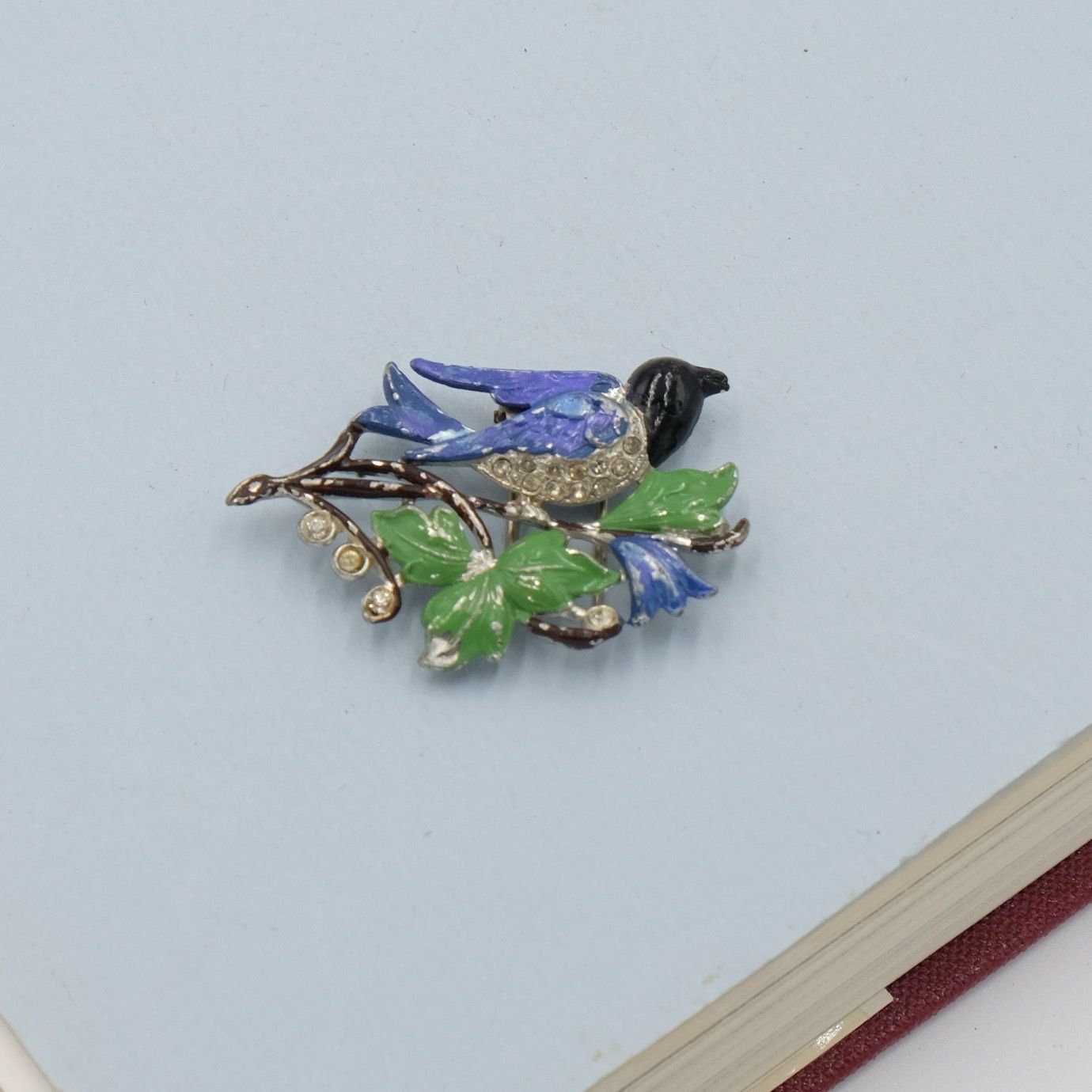 Vintage Early Bird in the nest Dress Clip 1930s