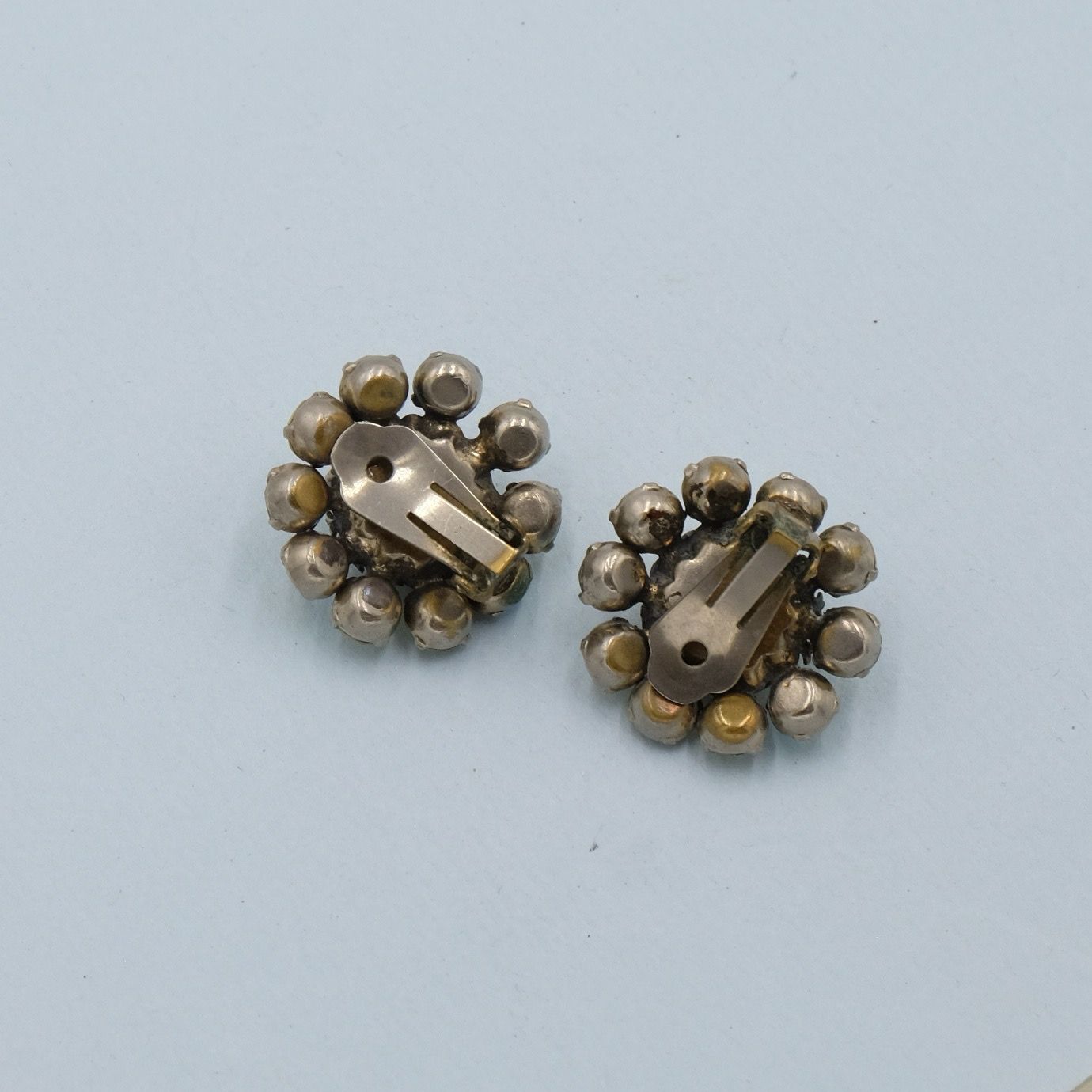 Vintage Regency Dragon Glass Earrings 1950s
