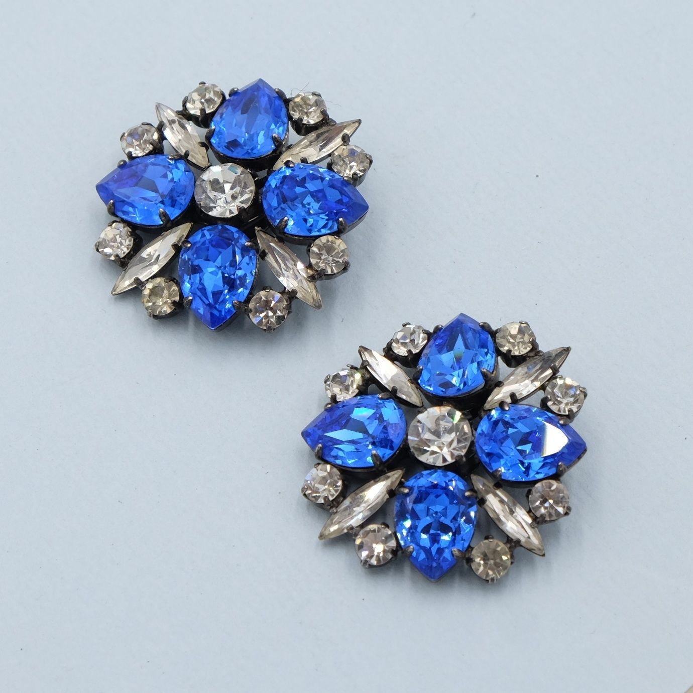 Butler and Wilson Large Rhinestone Earrings 1990s