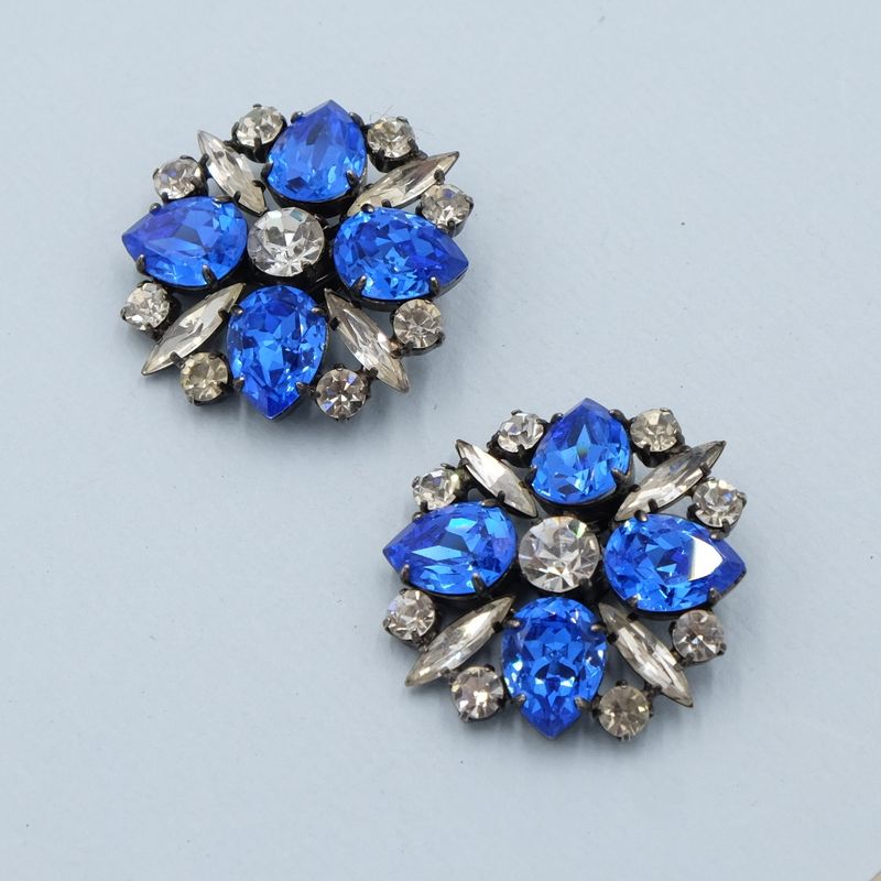 Butler and Wilson Large Rhinestone Earrings 1990s